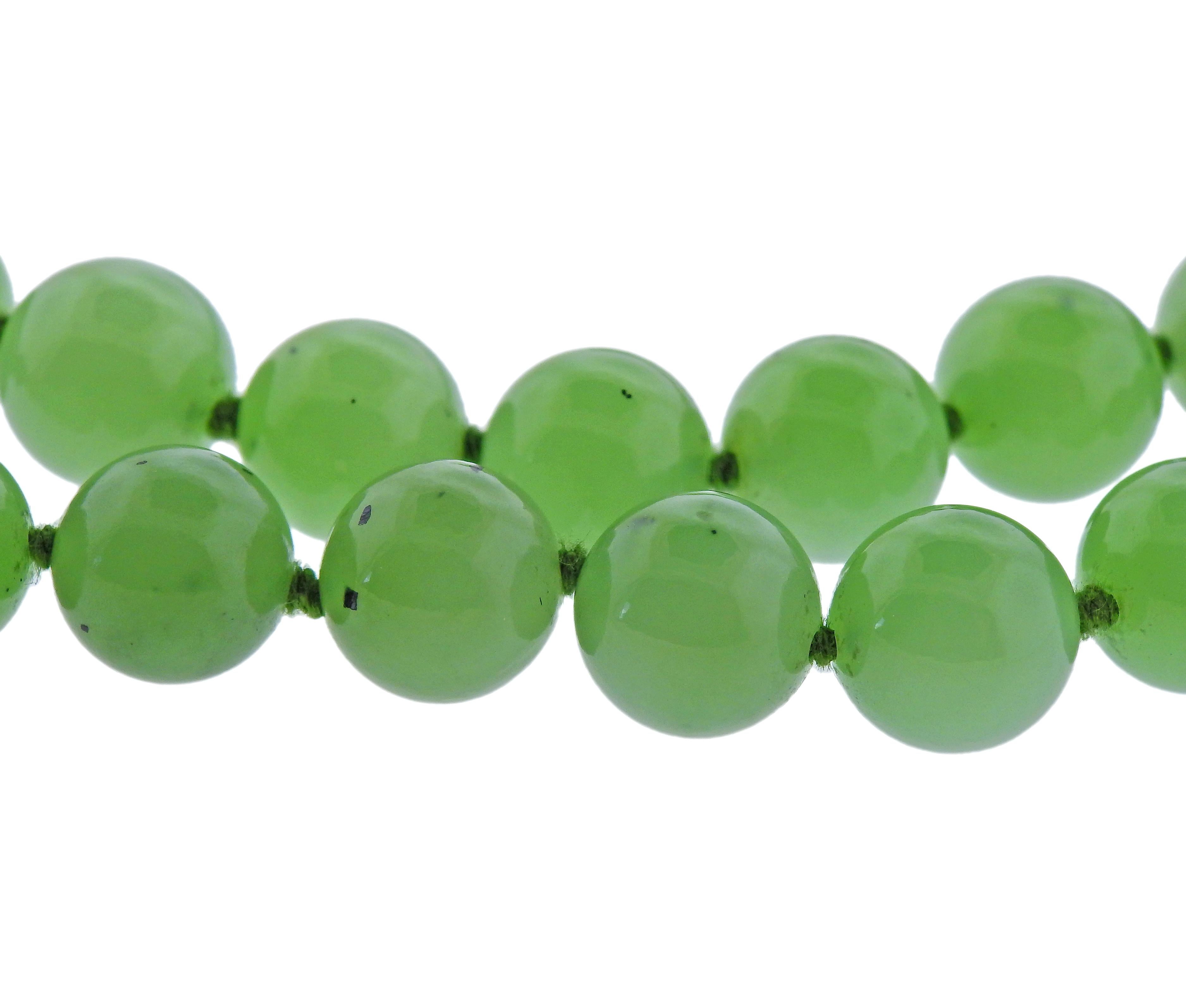 beaded jade necklace