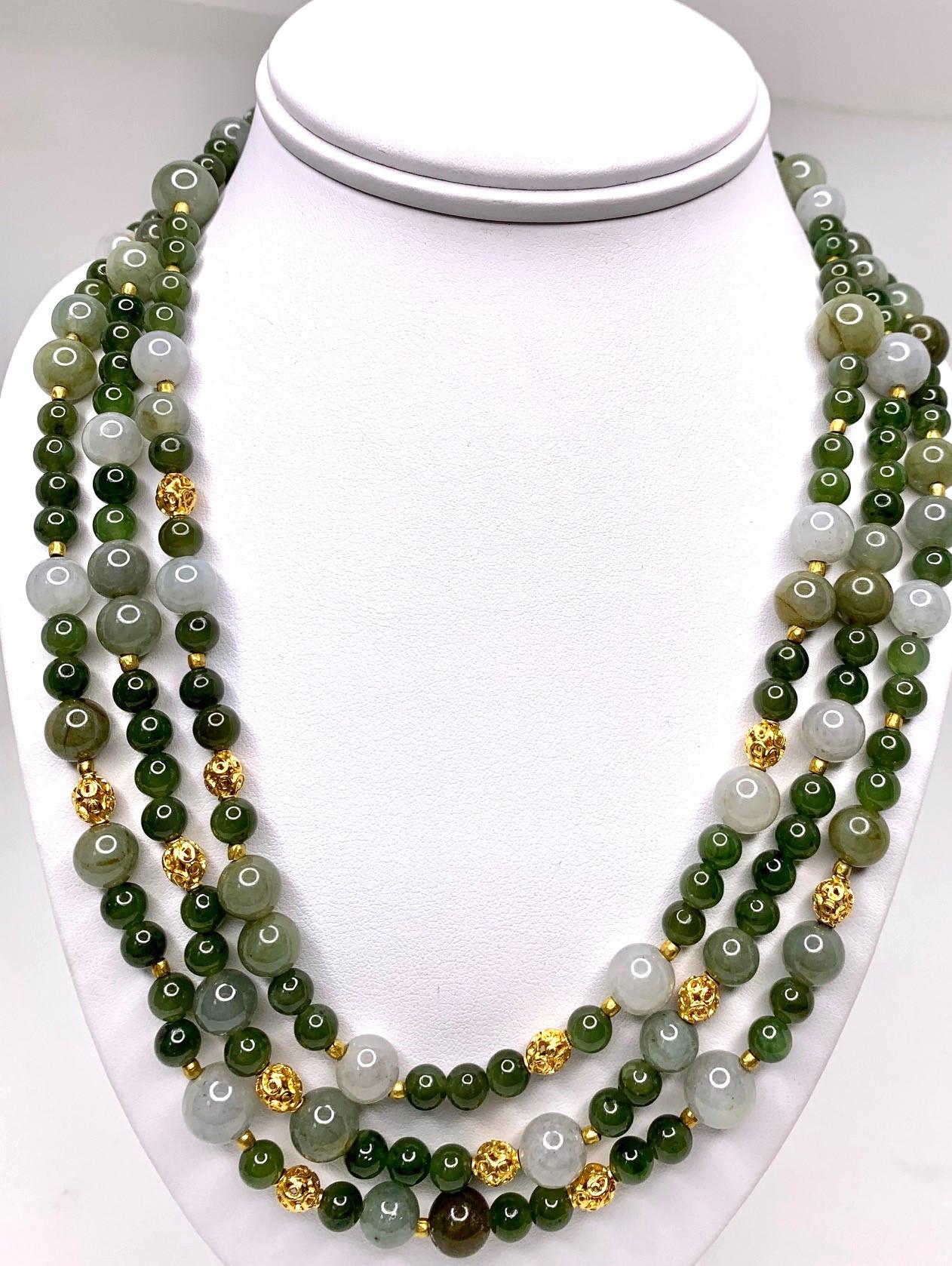 3 strand beaded necklace