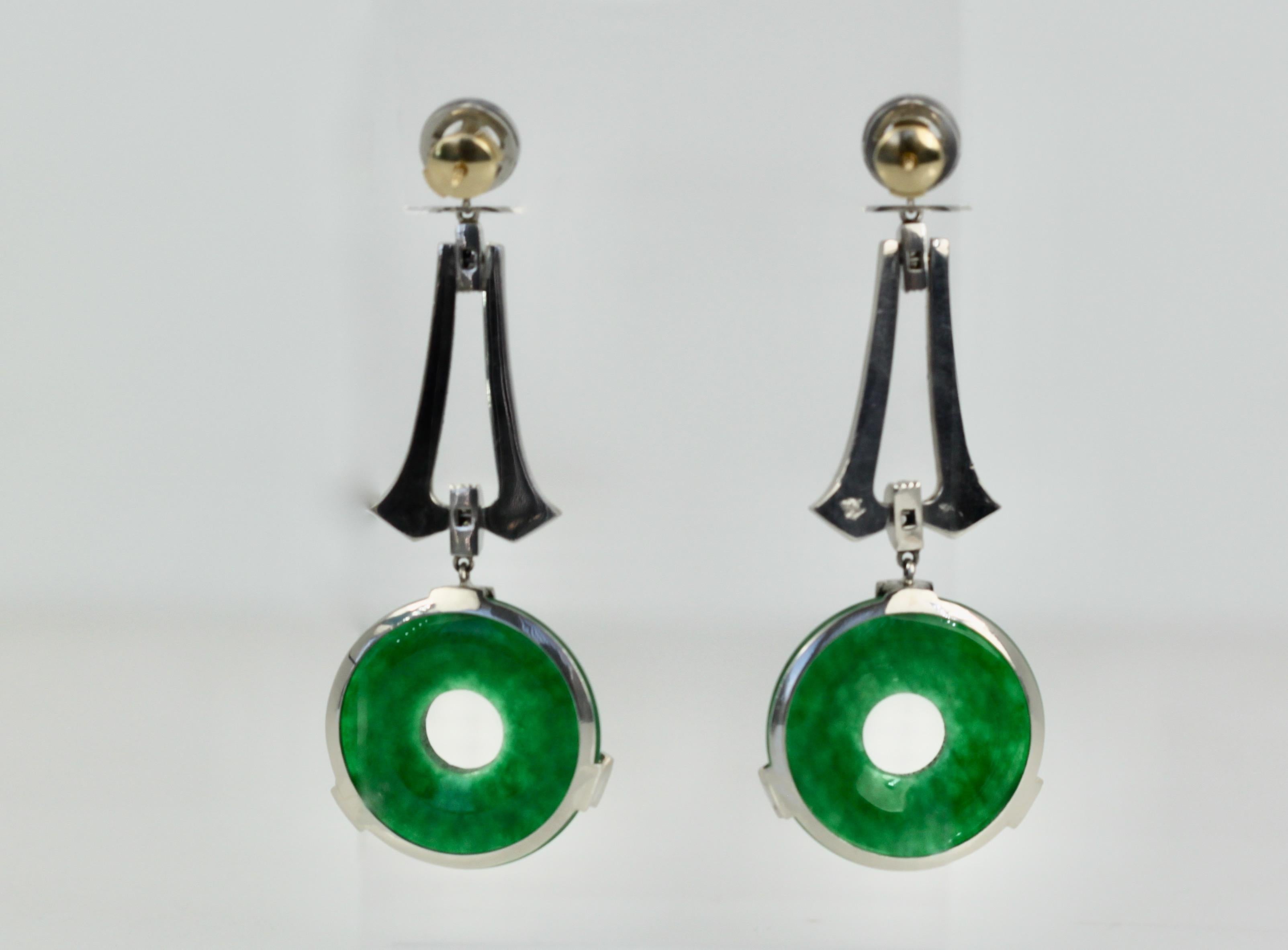 black jade earrings