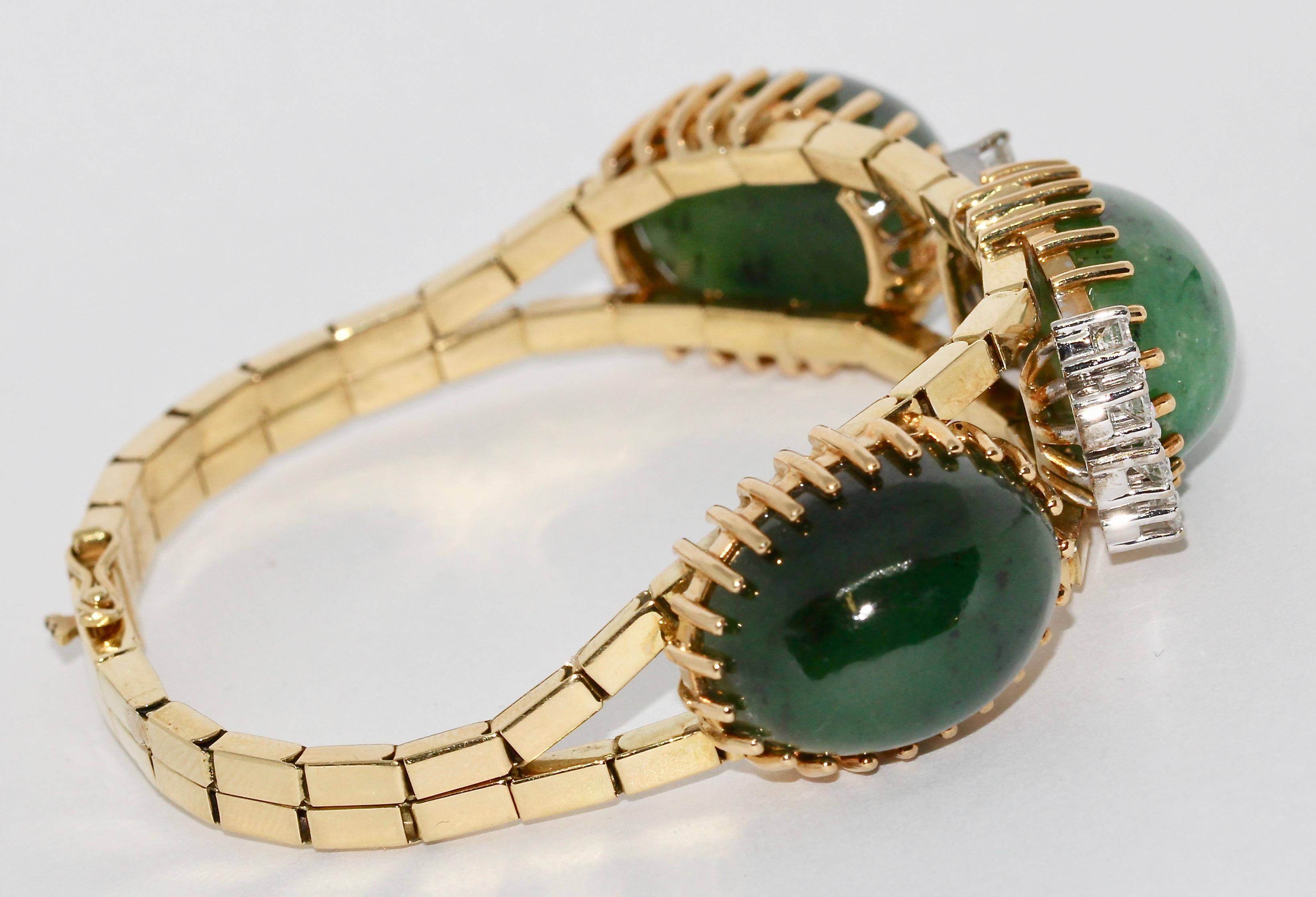 18k gold jade bracelet