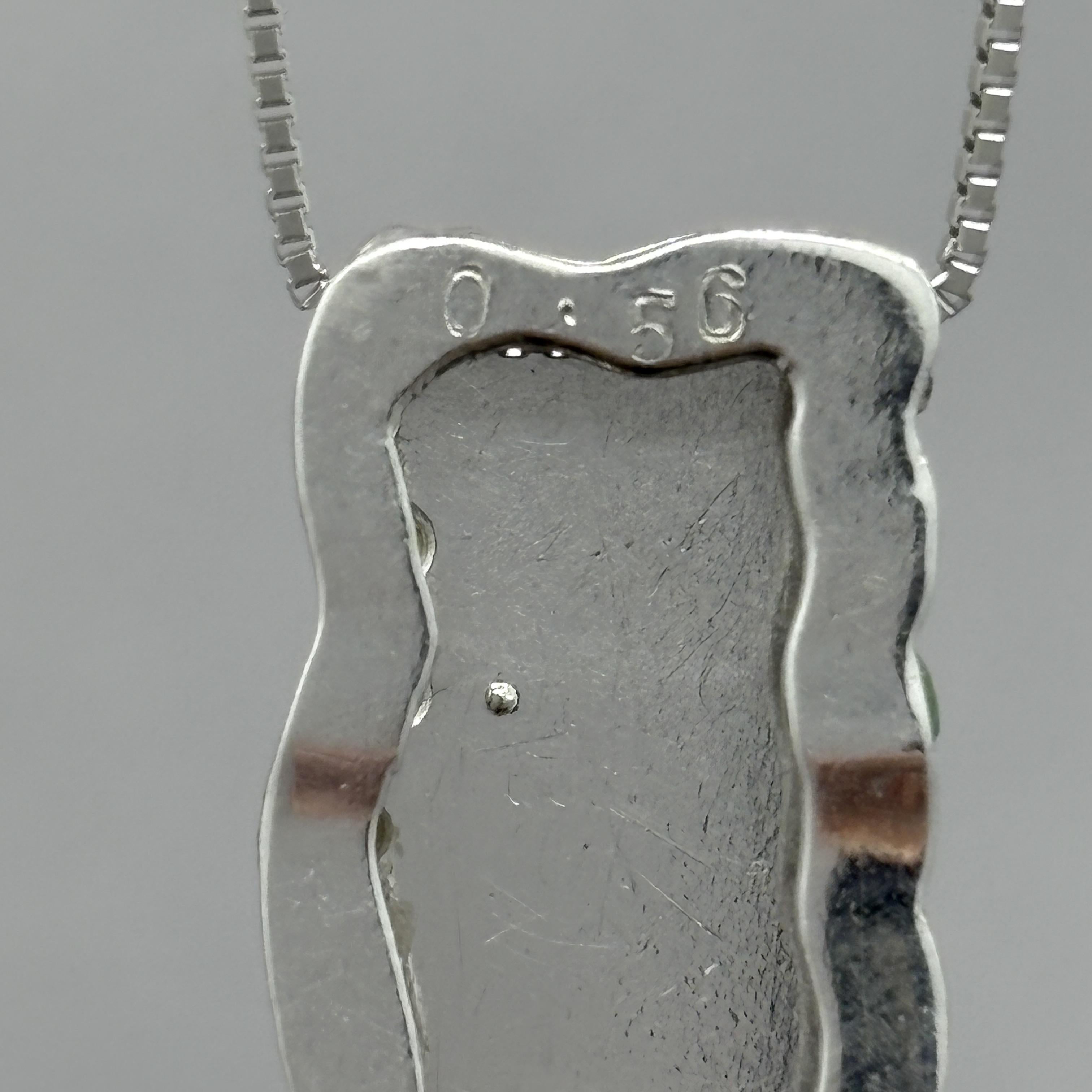 Collana in giada e diamanti in platino in vendita 5