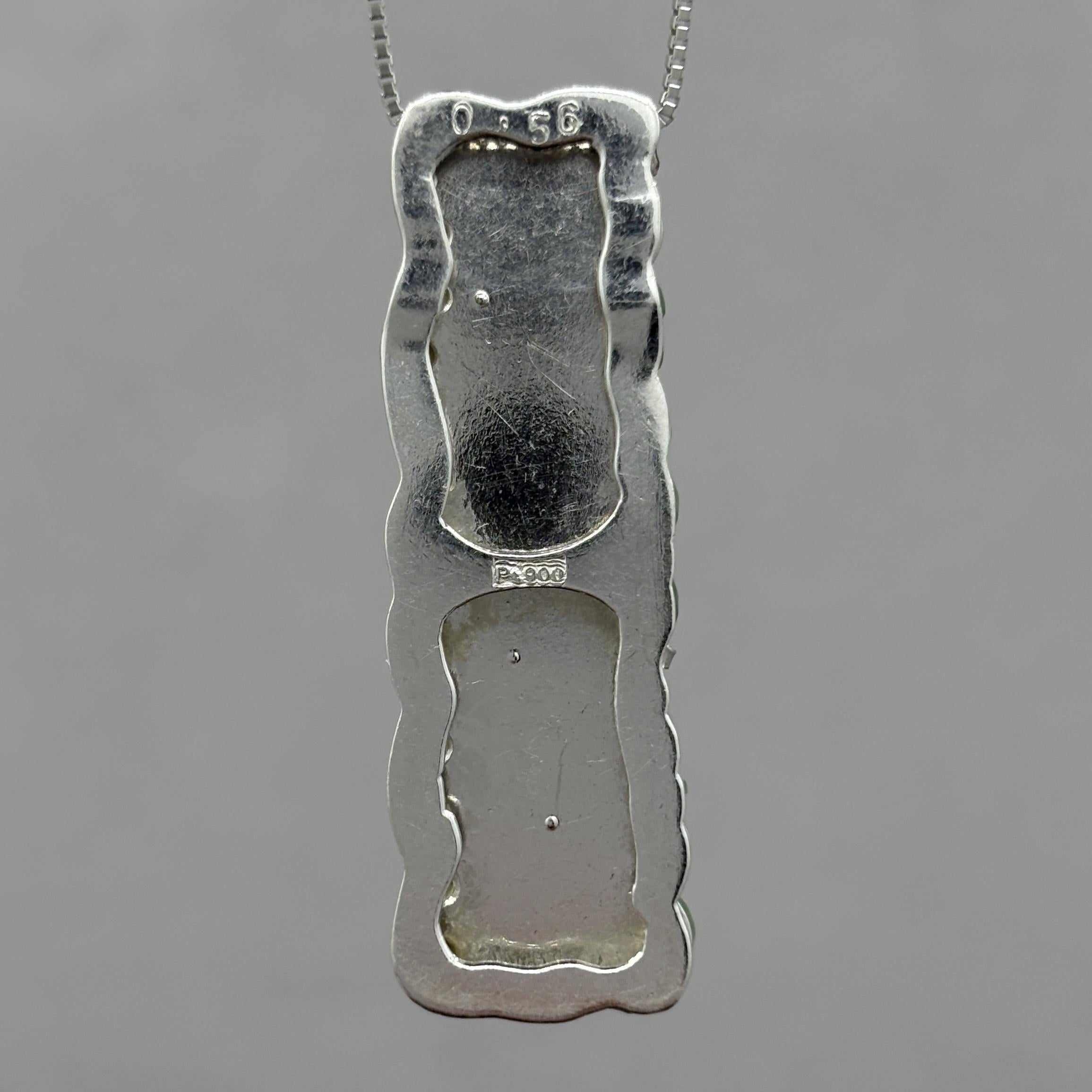 Collana in giada e diamanti in platino in vendita 4