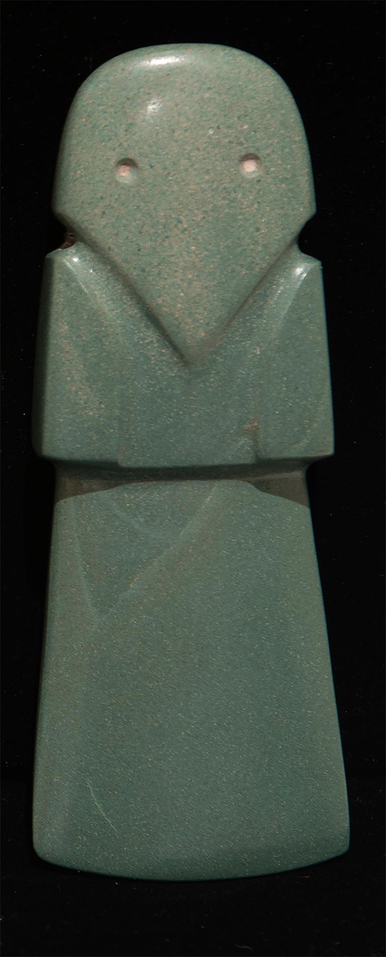 Pre-Columbian Jade Celts of Figures and Avions For Sale