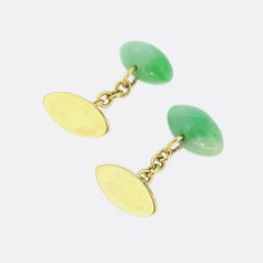 Jade Chain Link Cufflinks