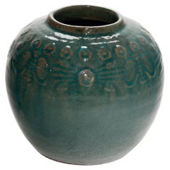 Antique Chinese Jade Green Salt Jar, c. 1900