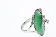 21st Century 18 Karat Gold Sapphire Diamond and Jade Cocktail Ring