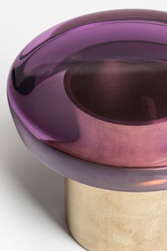 Jade Coffee Table High by Draga & Aurel Resin and Brass, 21st Century