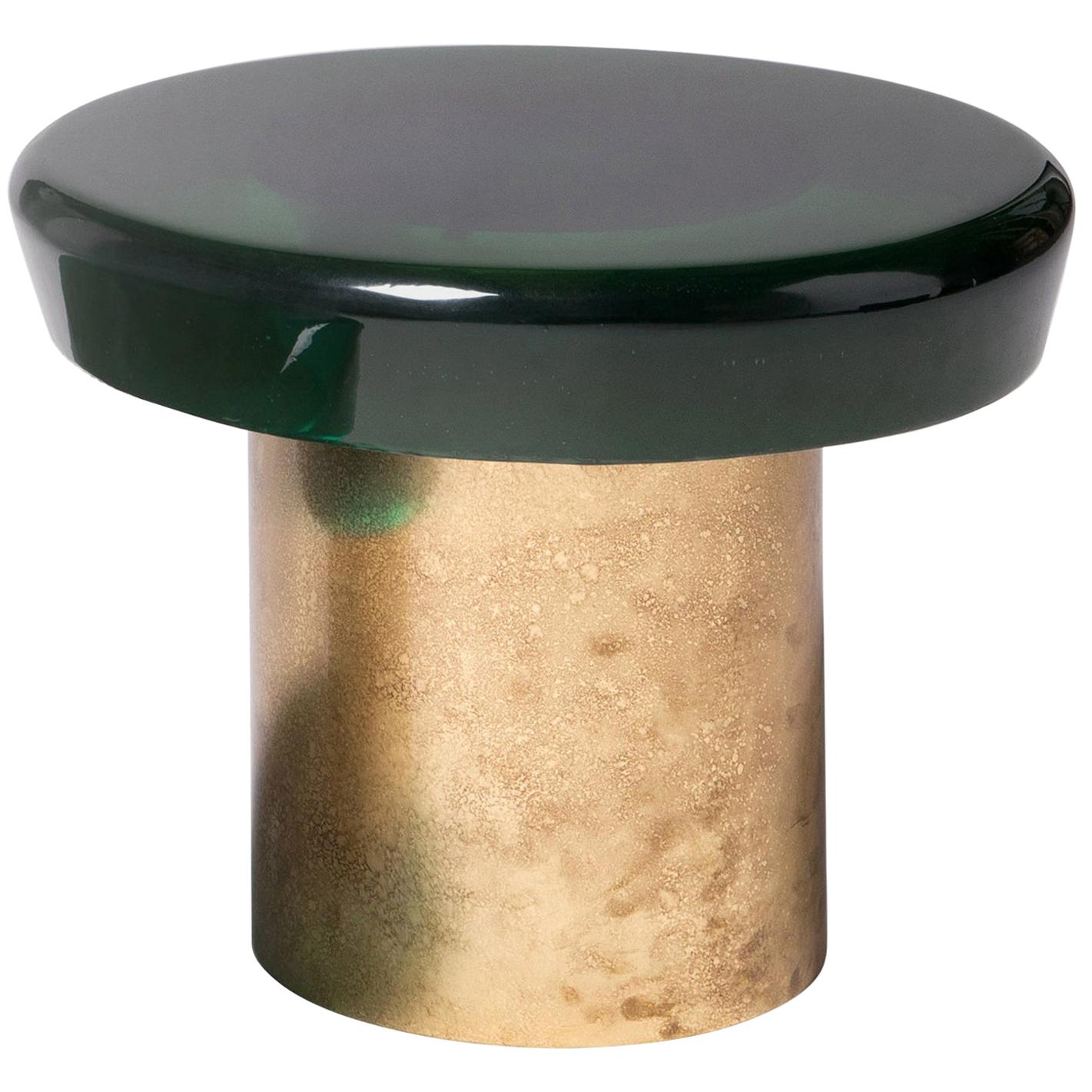 Jade Coffee Table Hight by Draga & Aurel Resin and Brass, 21st Century