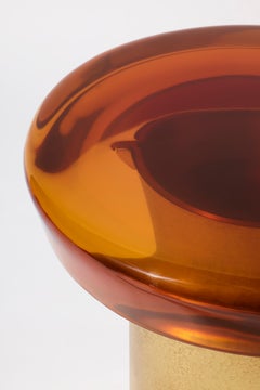 Jade Coffee Table Low by Draga & Aurel Resin and Brass, 21st Century