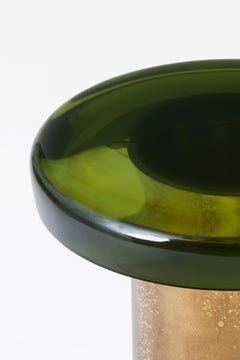 Couchtisch aus Jade h46 von Draga & Aurel Harz und Messing, 21. Jahrhundert