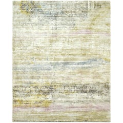 Jade, Contemporary Abstract Handwoven Area Rug, Oat