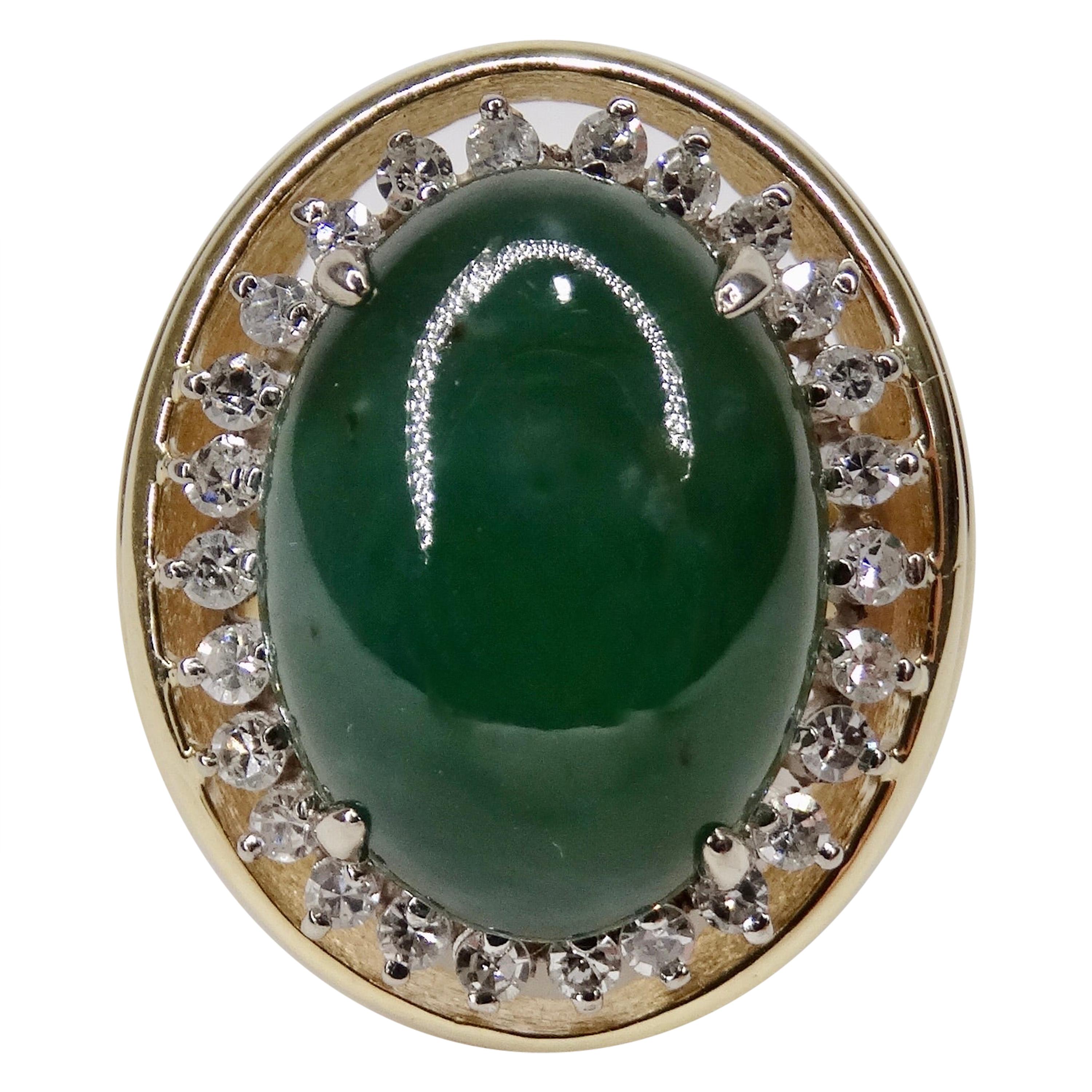 Mid-Century Modern Jade 14 Karat Gold Ring Retro, circa 1960 For Sale ...