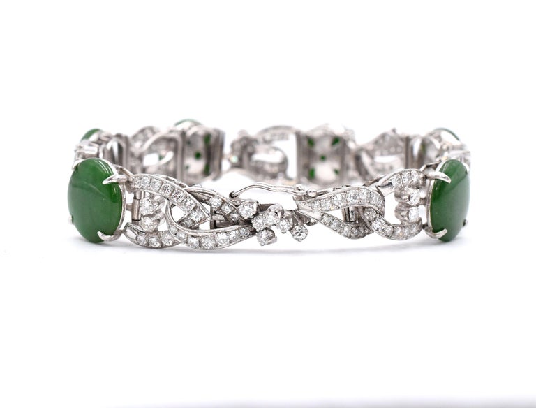 Jade Diamond Bracelet at 1stDibs | jade and diamond bracelet, jade