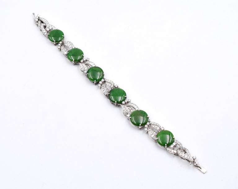 Jade Diamond Bracelet at 1stDibs | jade and diamond bracelet, jade
