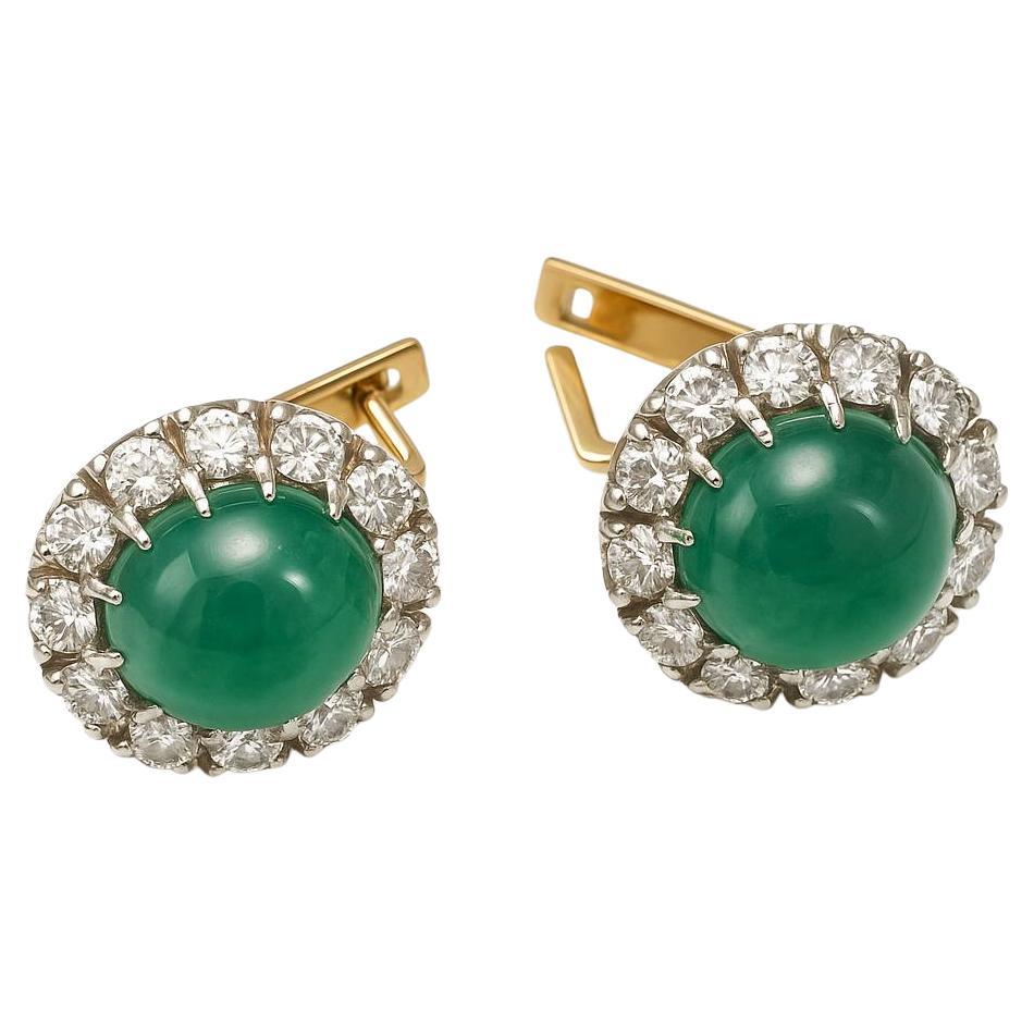 Jade
Diamond Earrings, circa 1940 18K Gold Total Weight: 16.80g