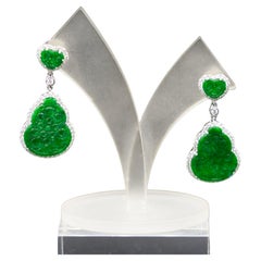 Jade diamond earrings