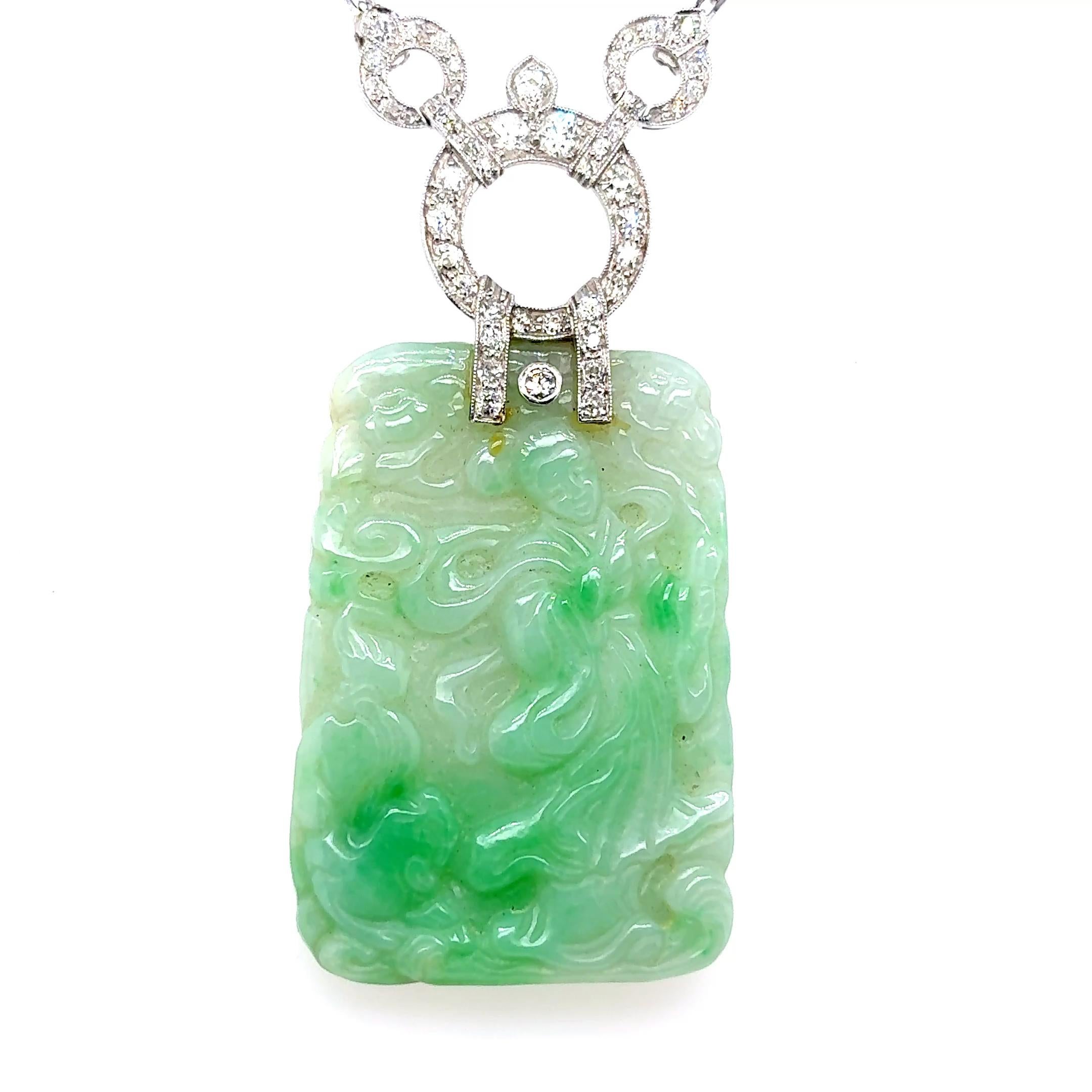 Ciondolo di giada con diamante in vendita 10