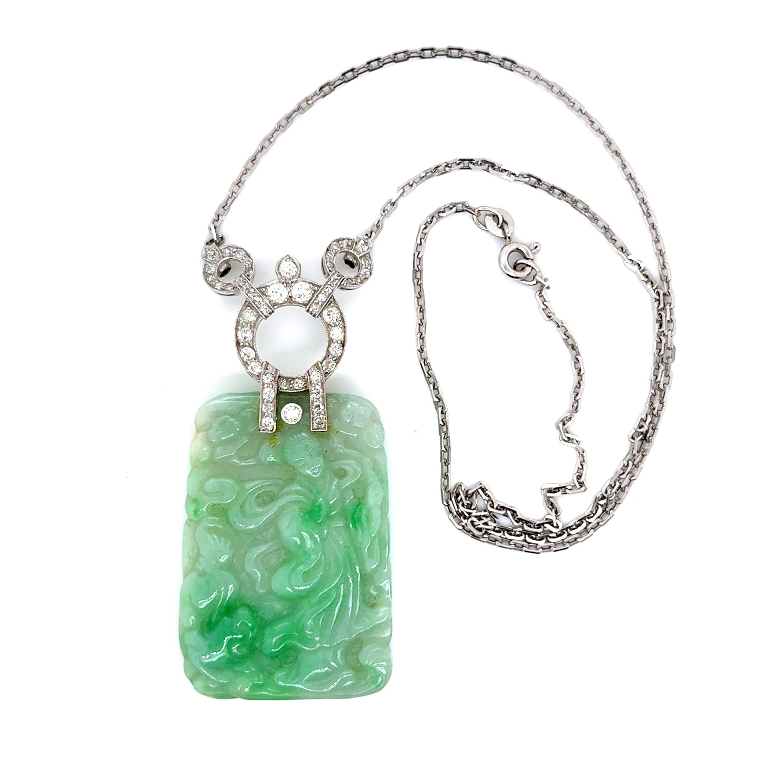 Ciondolo di giada con diamante in vendita 11