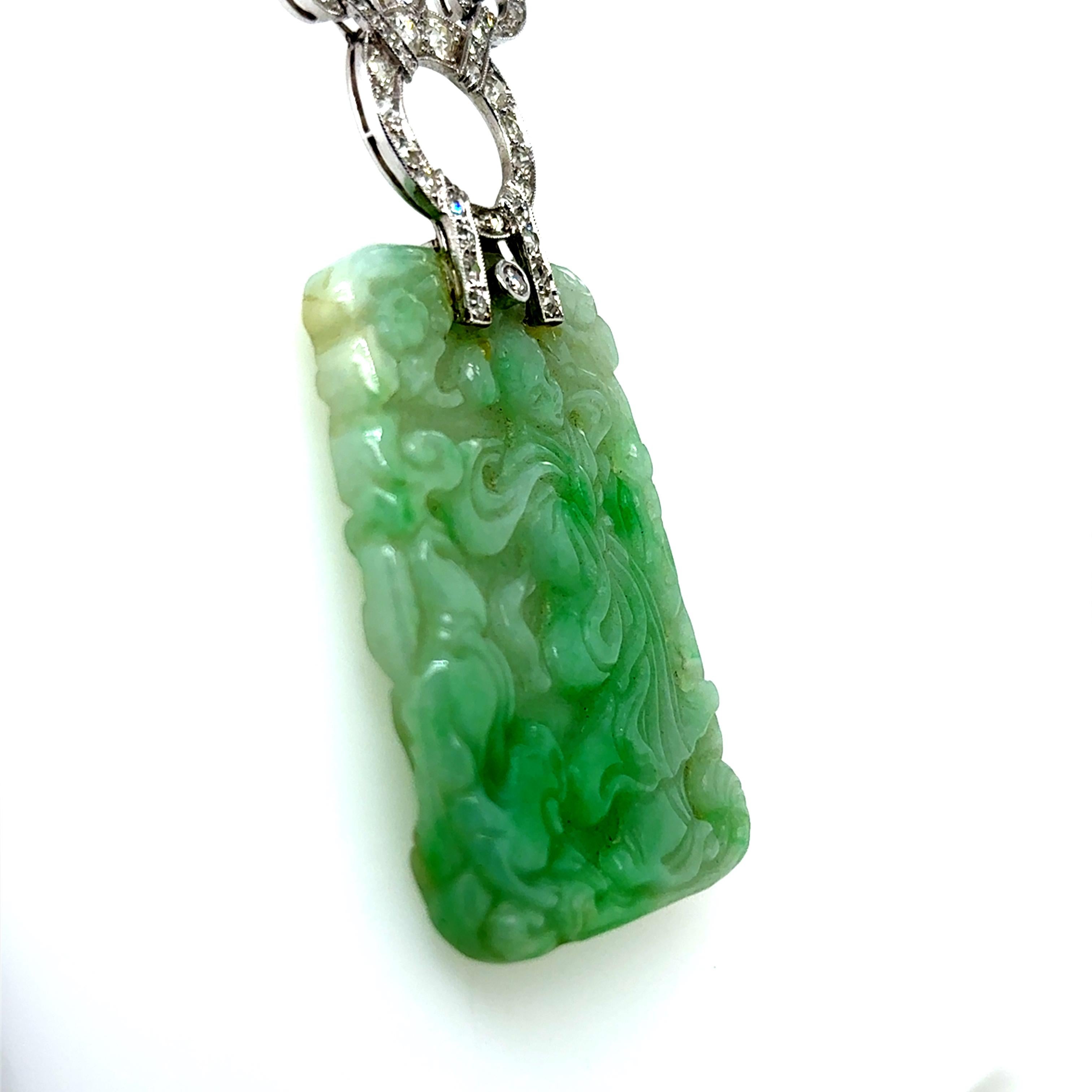 Ciondolo di giada con diamante in vendita 12