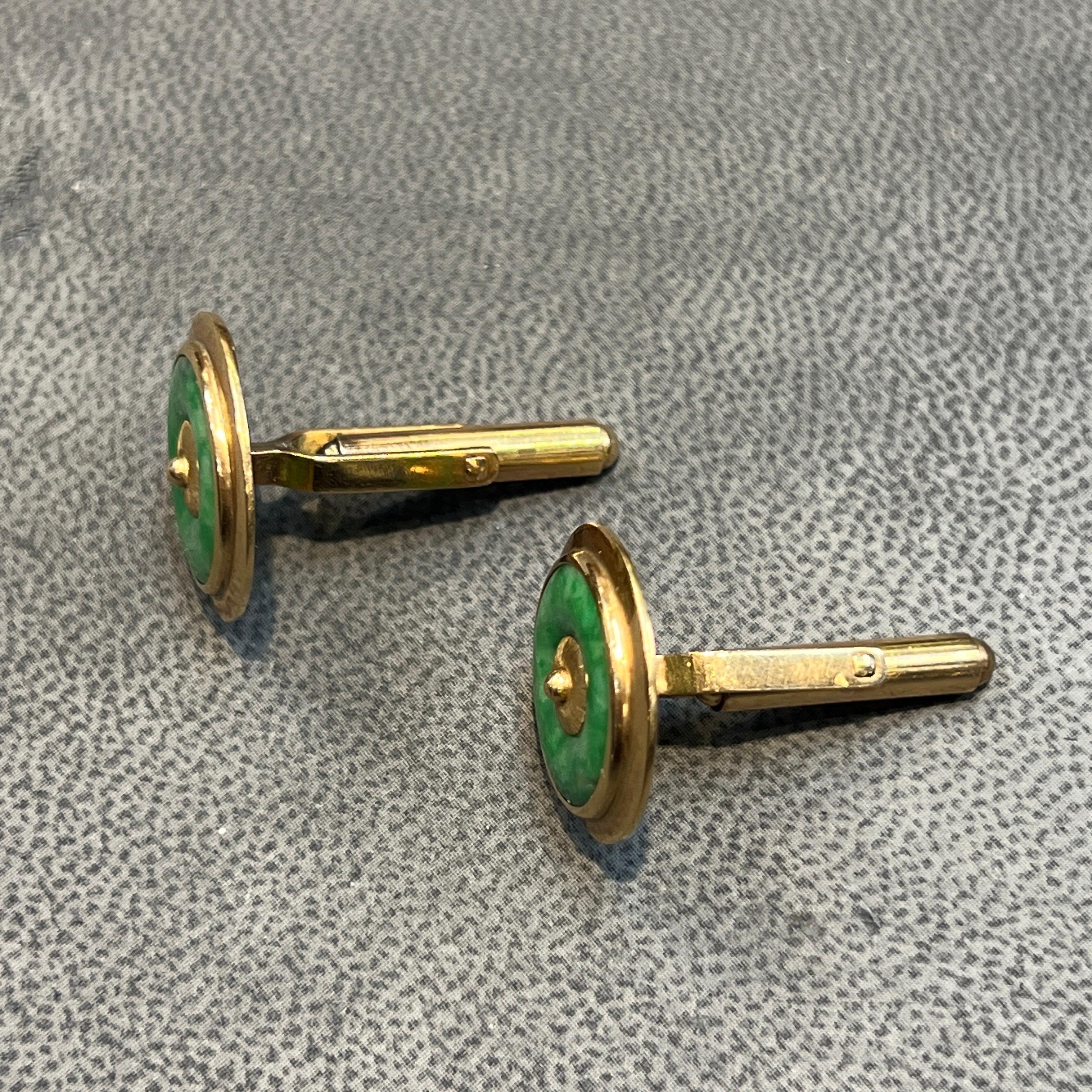 Jade Disc Cufflinks - image 7
