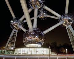 Brussels 1958 World's Fair, "A New Humanism" Atomium at Night 40"x50" photograph