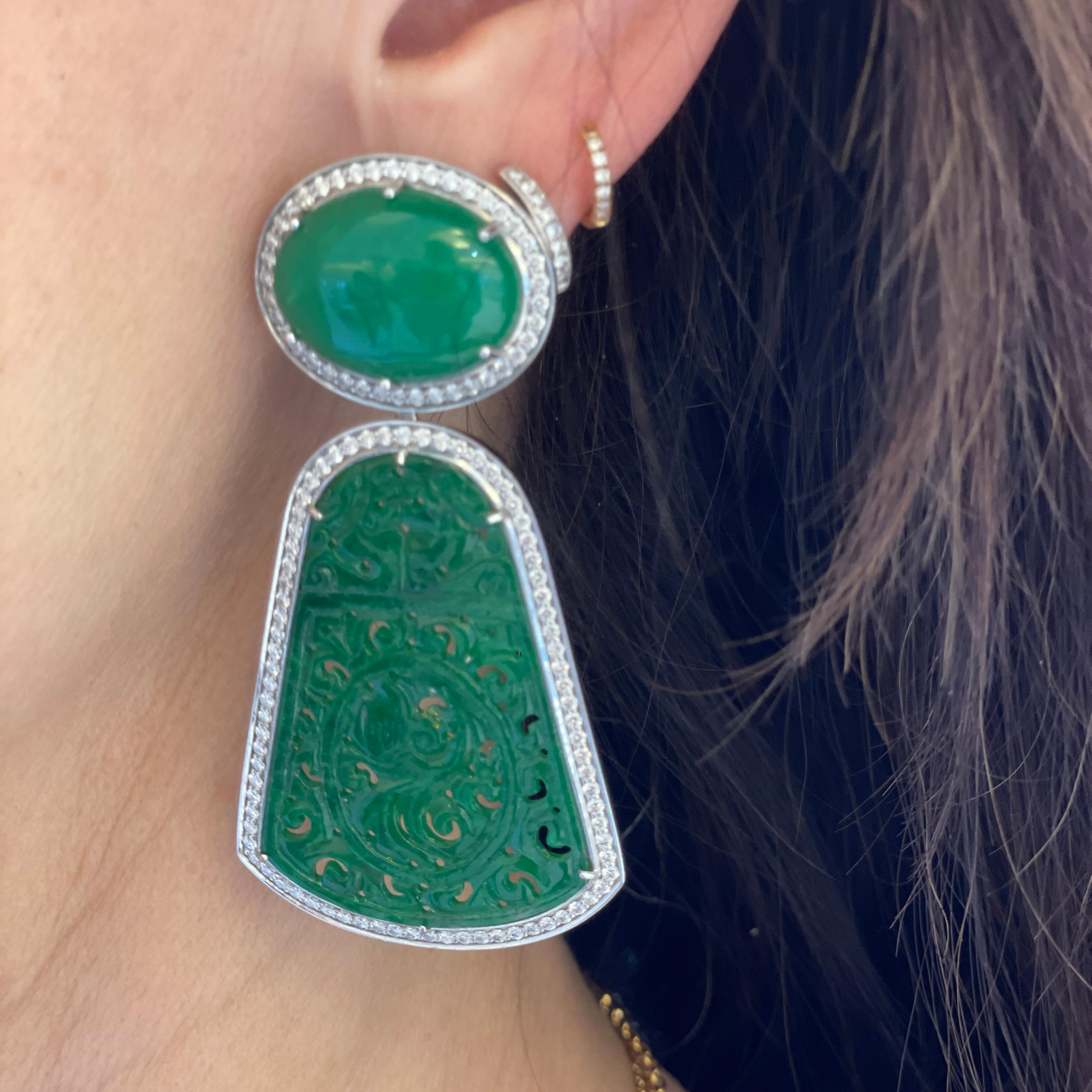 Women's Jade Earrings For Sale
