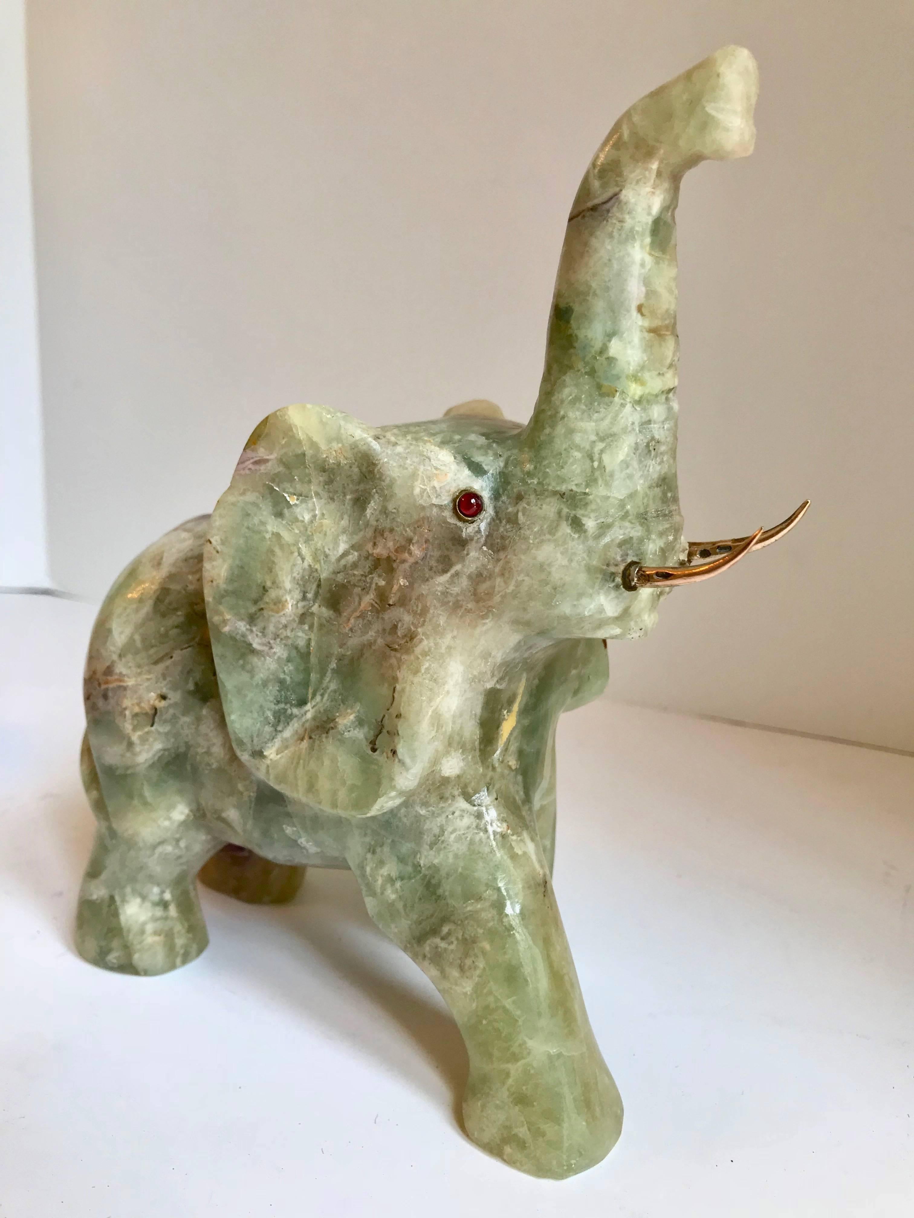 jade elephant statue