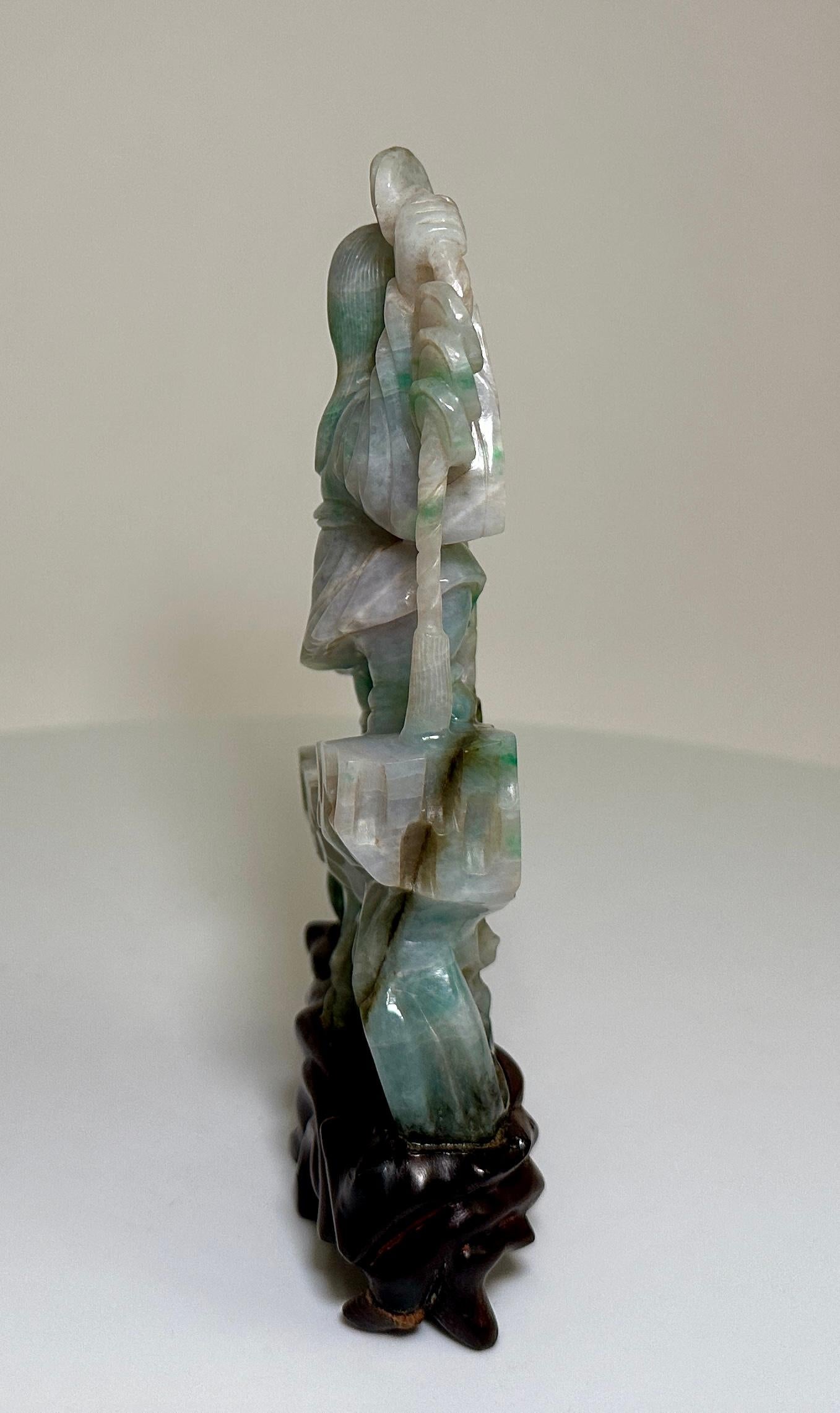 Chinese Jade Figure, Early 20th Century For Sale