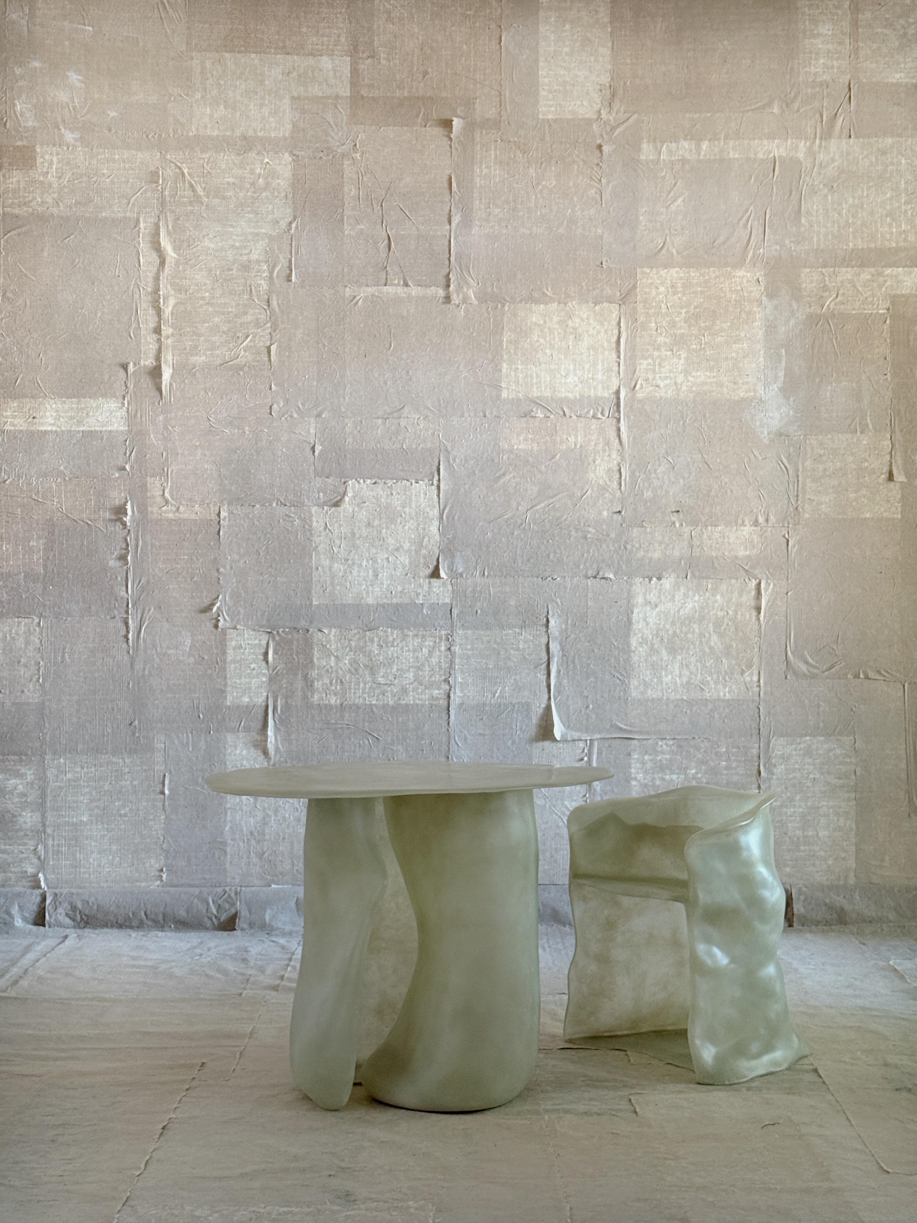 Jade Formless Fiberglass Round Table by kar
Unique Piece
Dimensions: D 100 x H 75 cm.
Materials: Fiberglass.

Available in Moss Brown or Jade colors. Please contact us.

As each item is finished by hand, slight color variations are natural and make