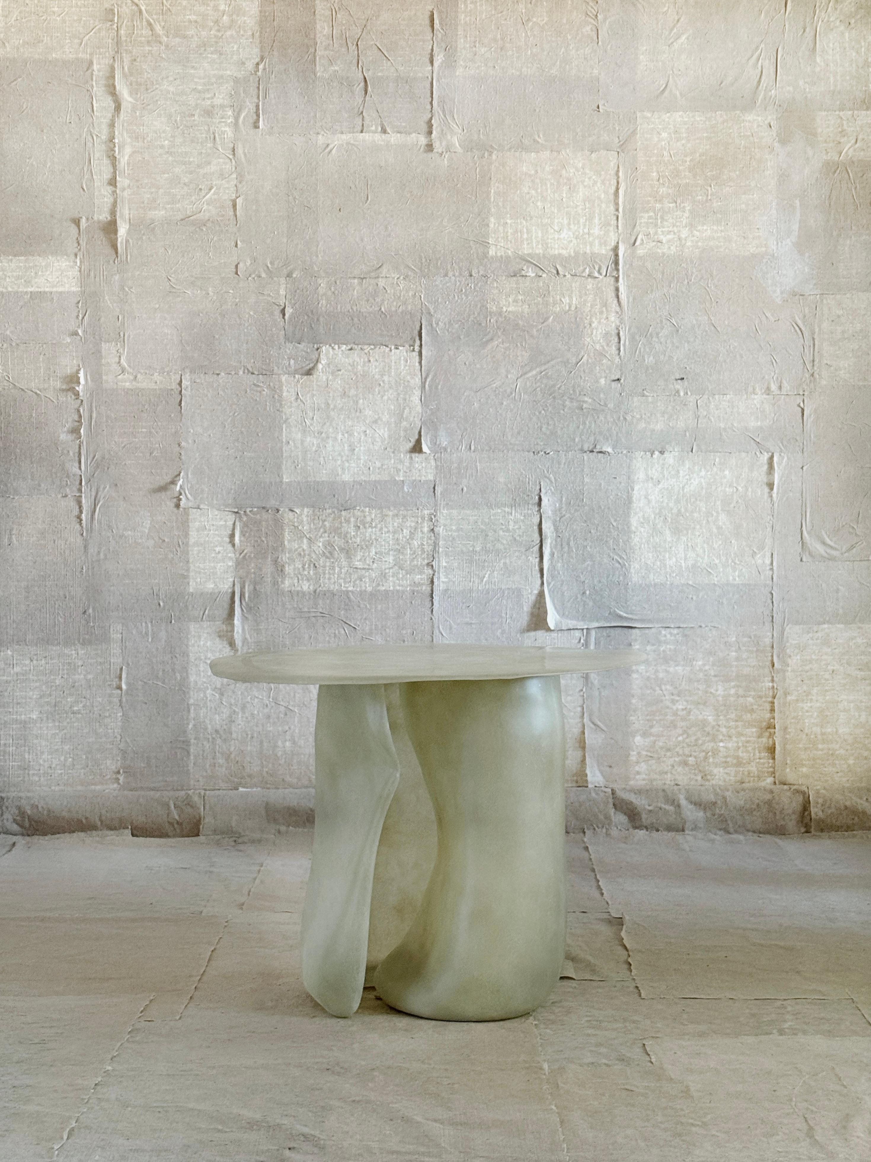 Contemporary Jade Formless Fiberglass Round Table by kar For Sale