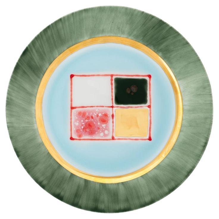 Jade Gold Dessert Rim Plate