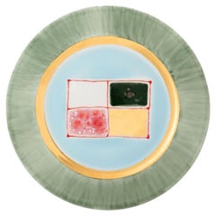 Jade Gold Dinner Rim Plate