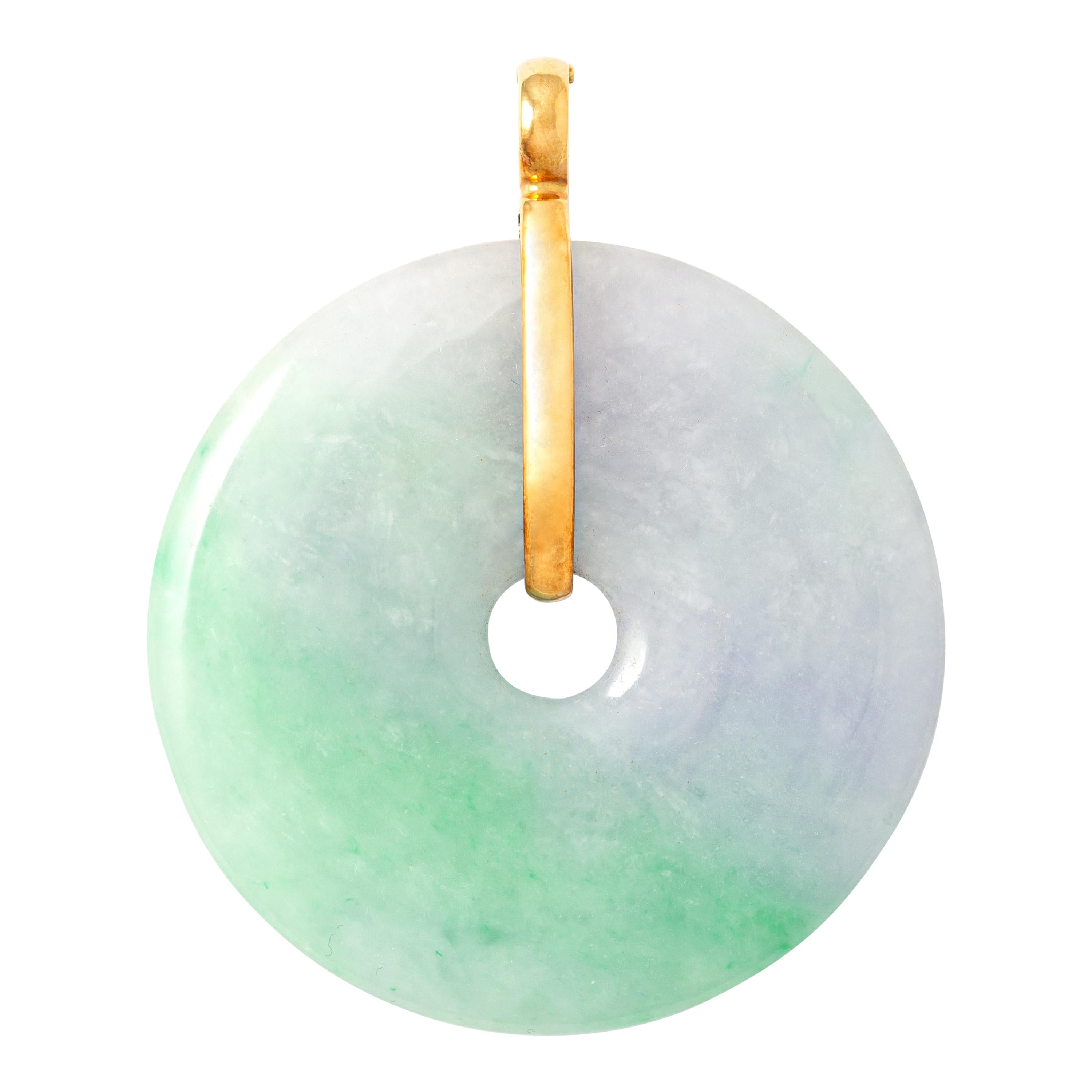 Pendentif en or et jade