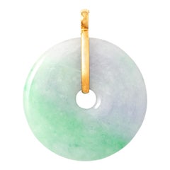 Pendentif en or et jade