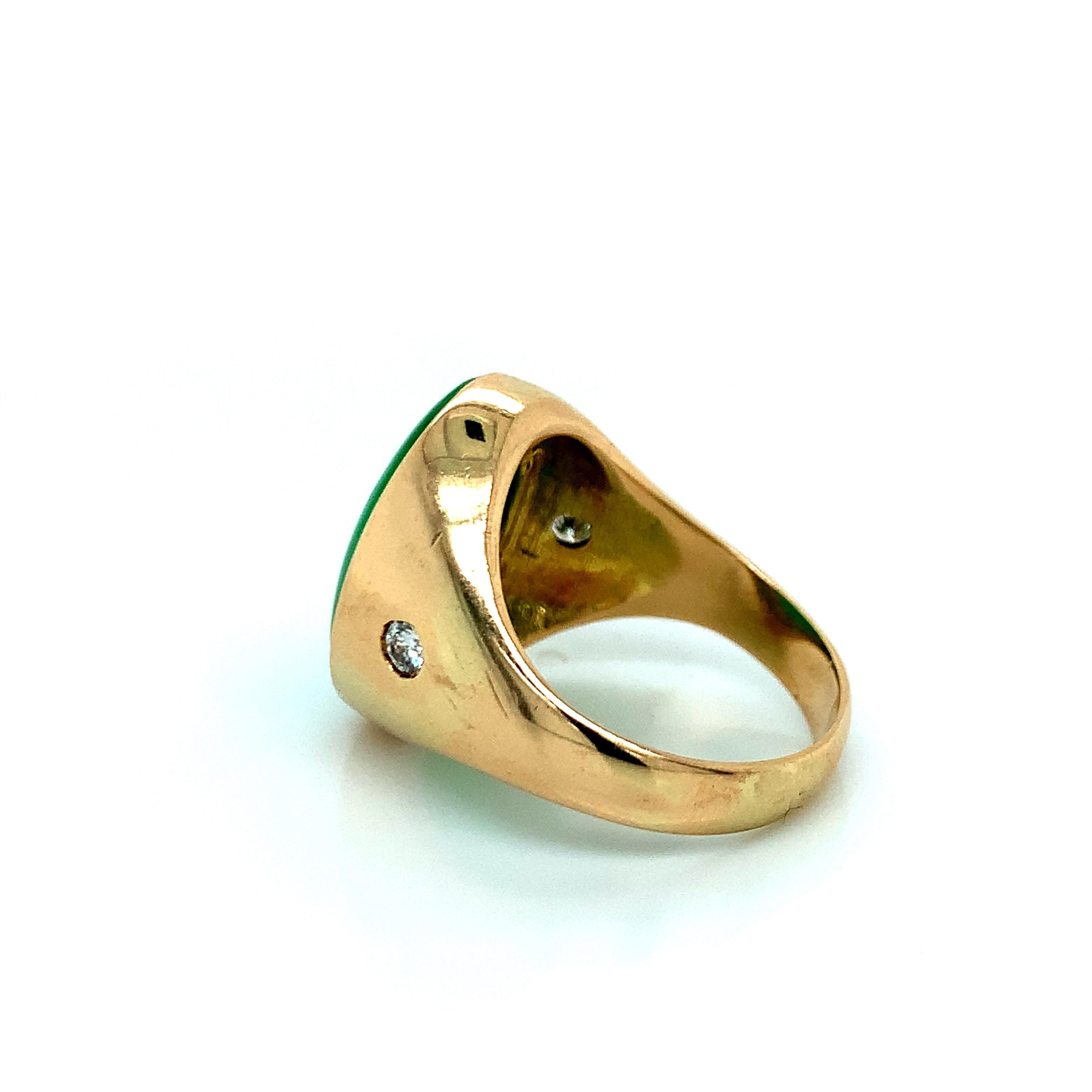 Jade-Gold-Ring im Zustand „Hervorragend“ in New York, NY