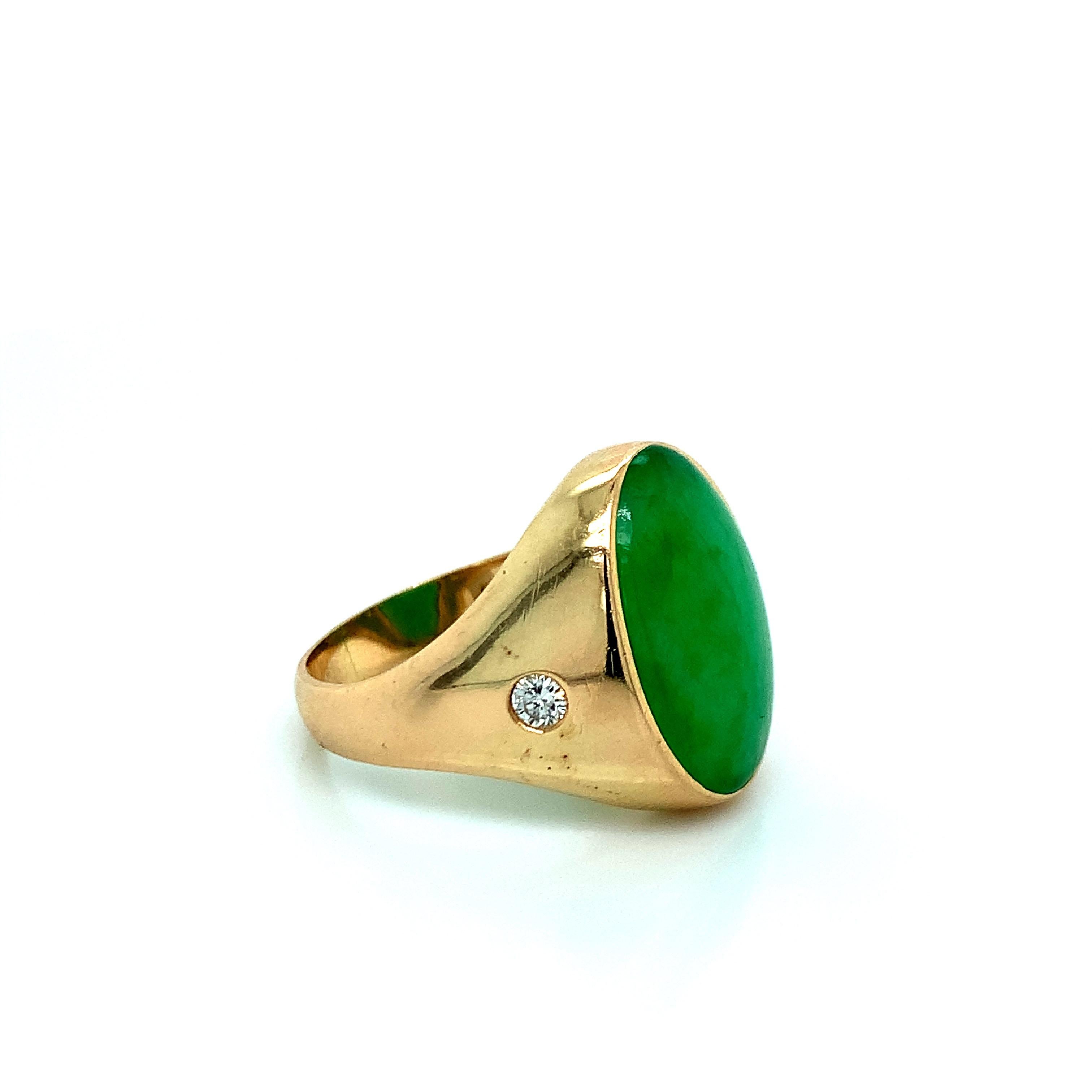 Jade Gold Ring For Sale 1