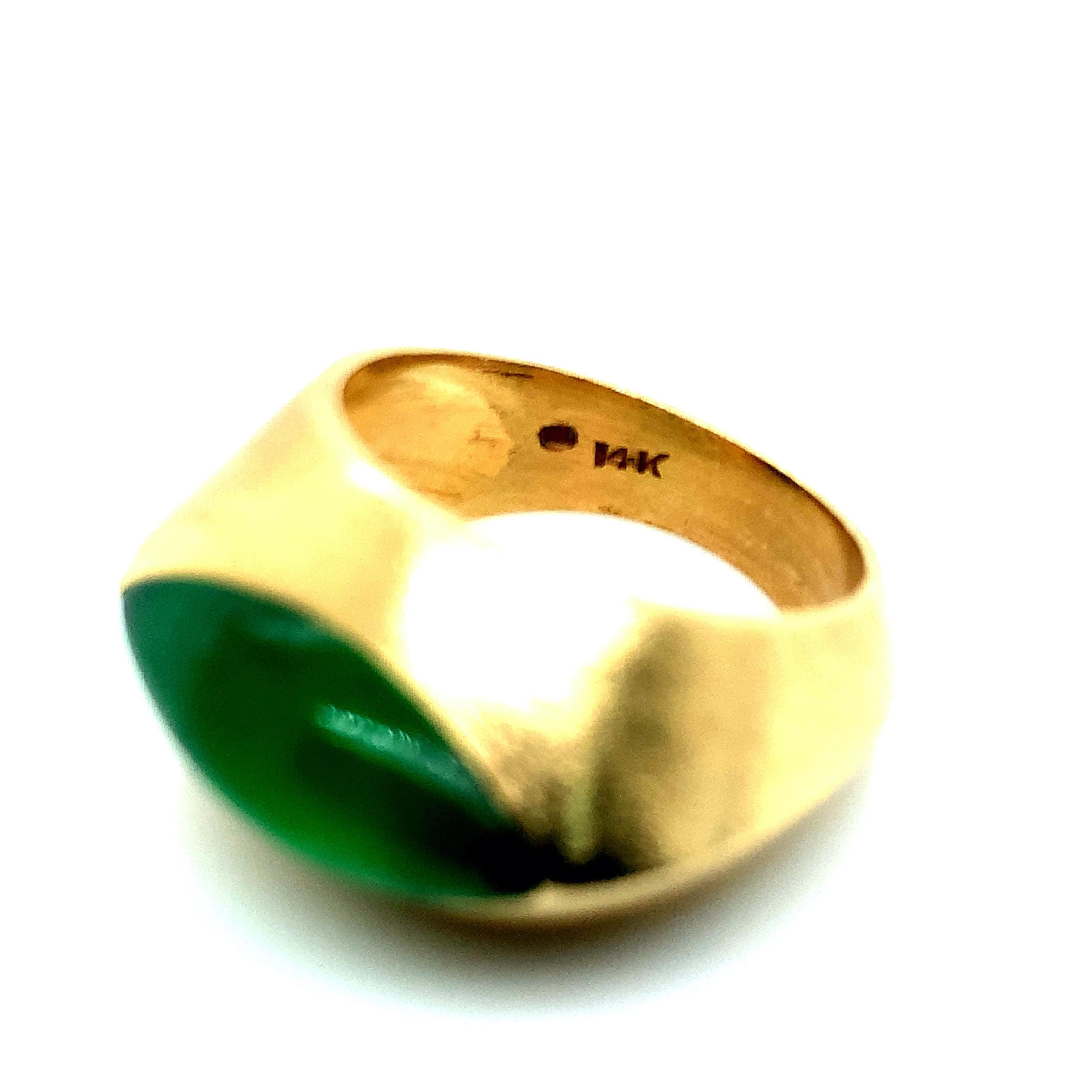 Jade Gold Ring For Sale 4