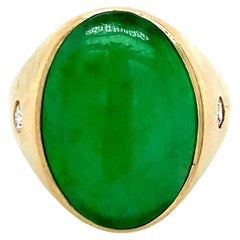 Anello di giada e oro