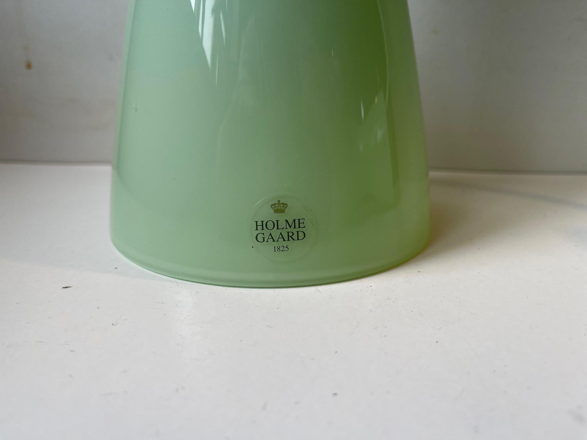Jade Green Holmegaard Glass Pendant Lamps by Peter Svarrer 2