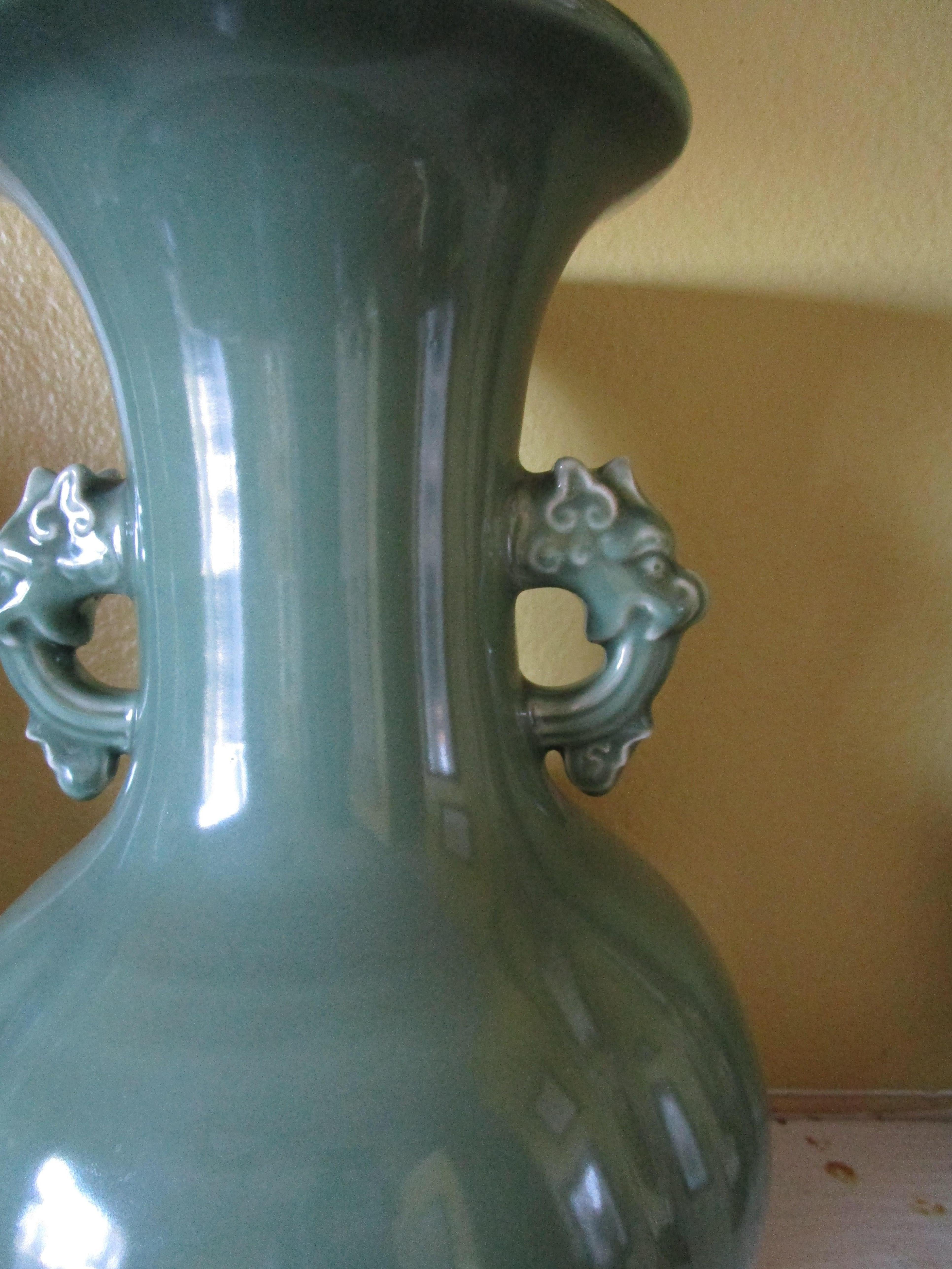 antique celadon vase