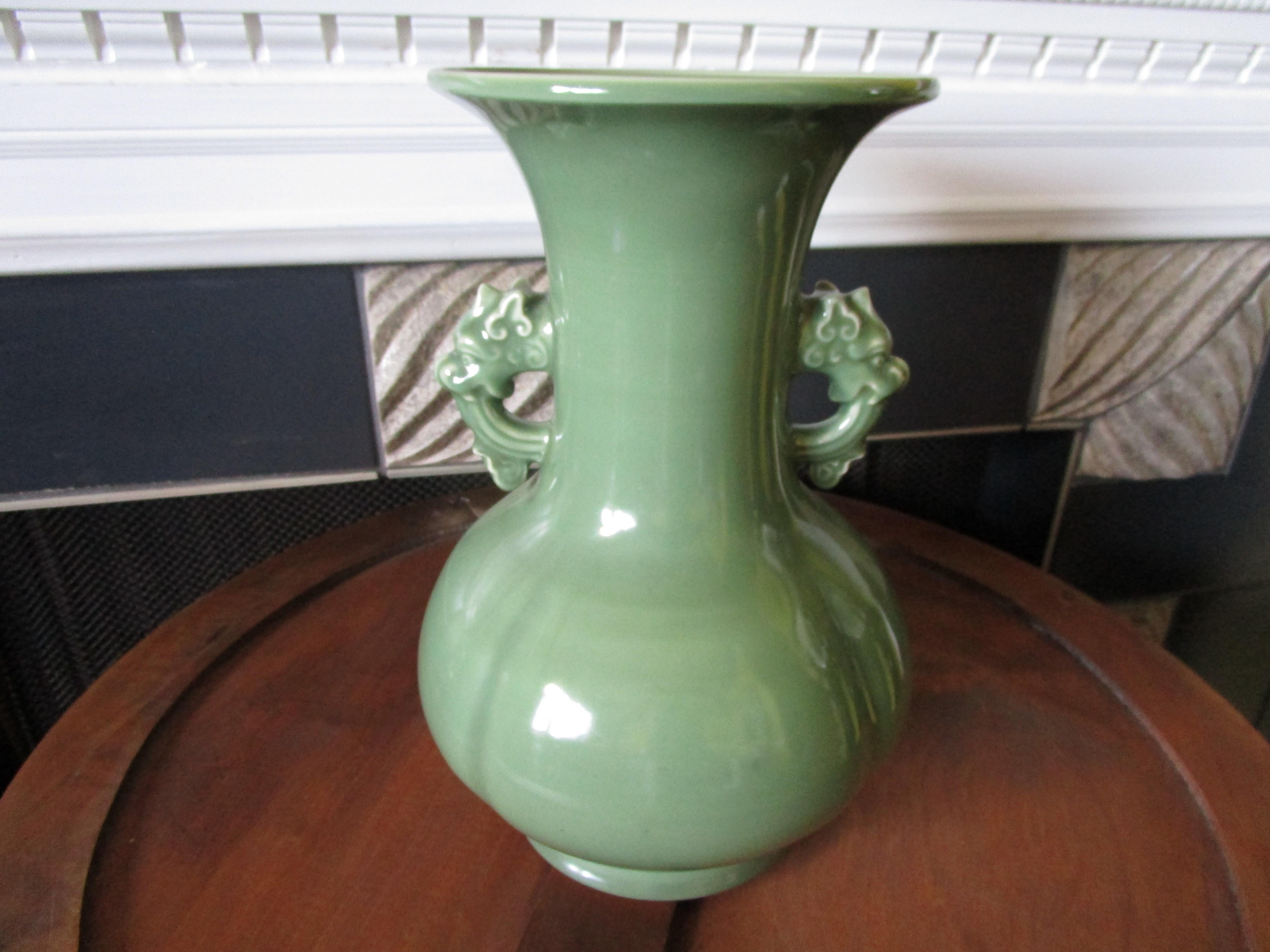 vintage celadon vase