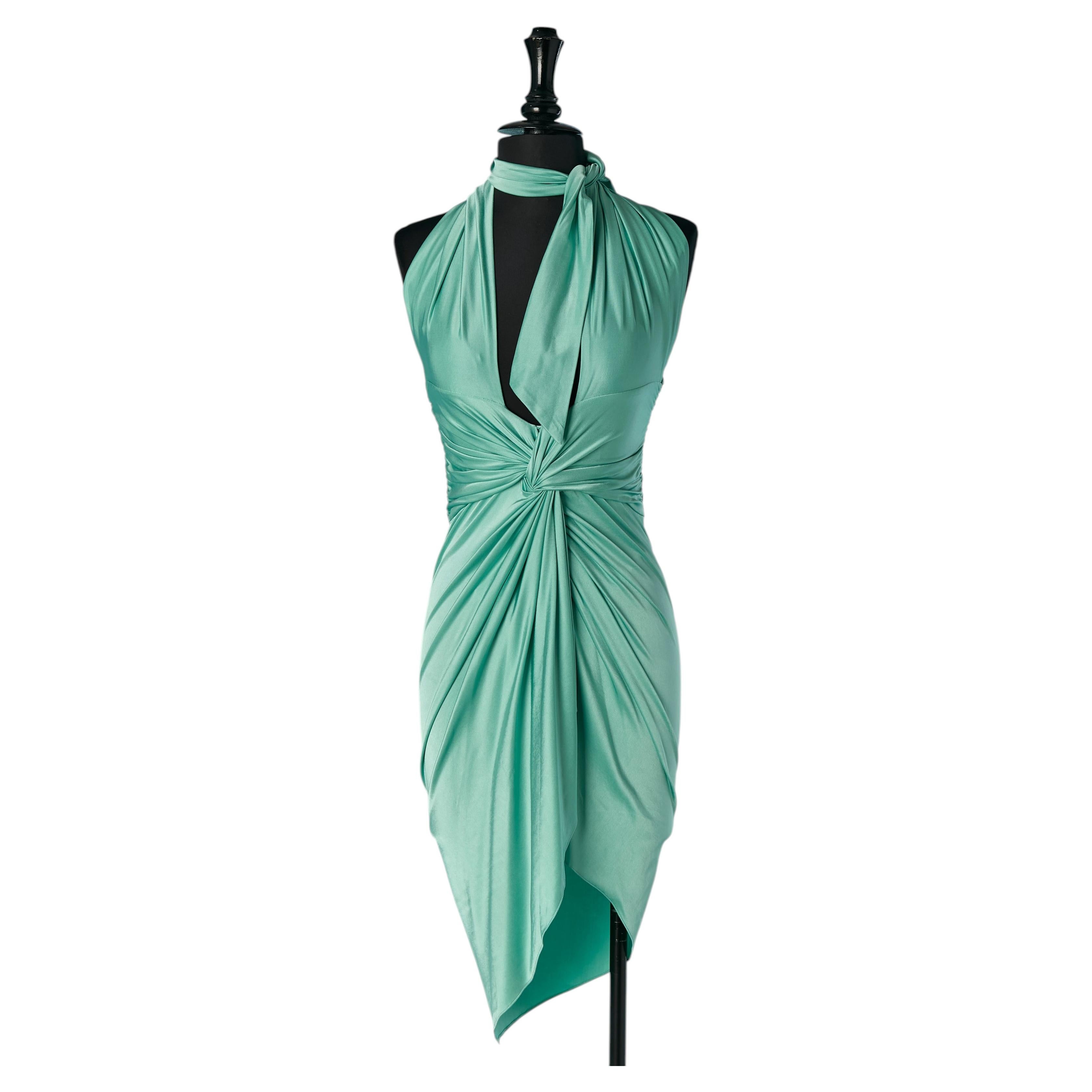 Jadegrünes Lycra-Jersey-Cocktailkleid ALEXANDRE VAUTHIER