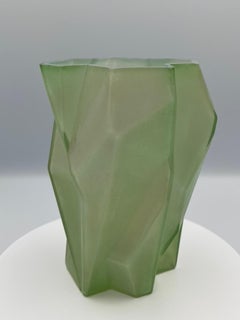 Jade Green Ruba Rombic Art Deco Vase