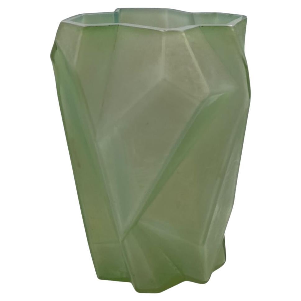 Jade Green Ruba Rombic Art Deco Vase