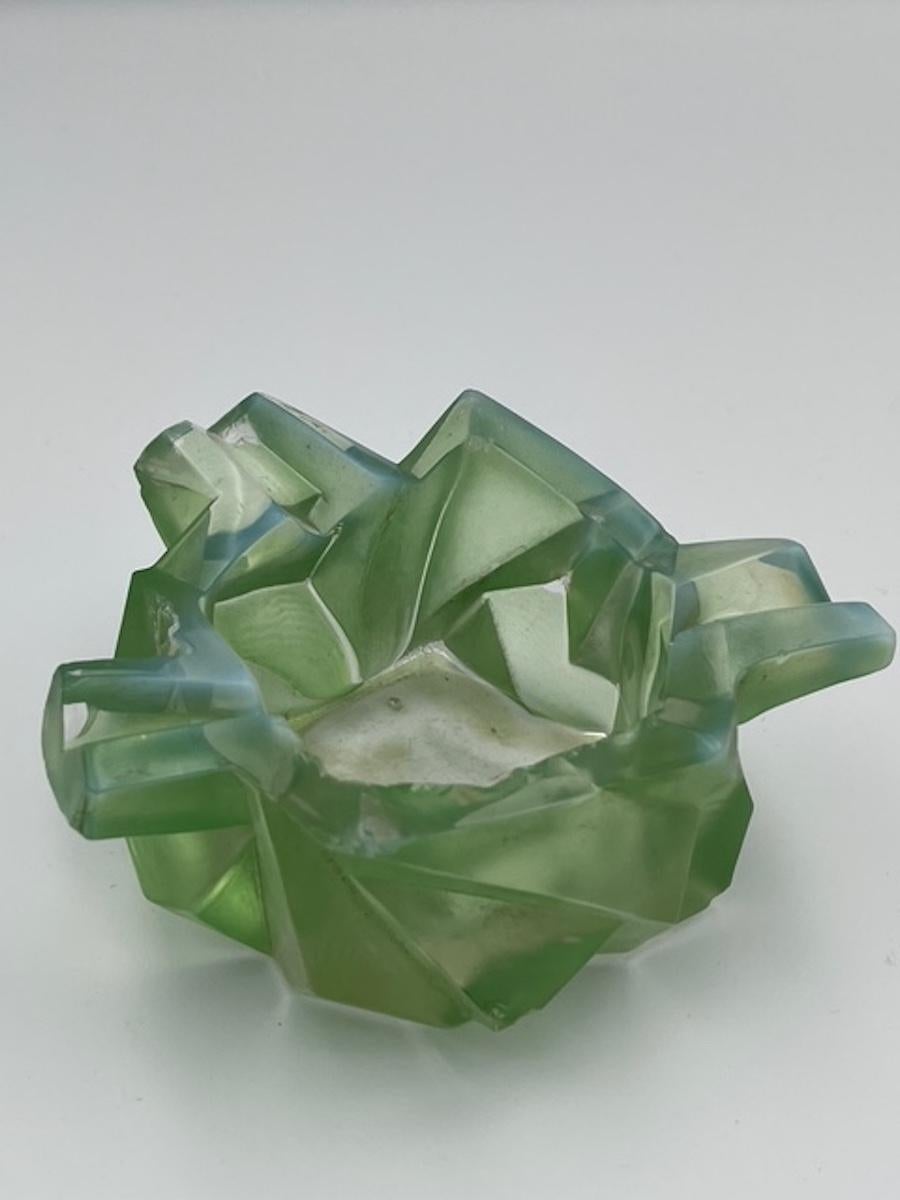 Jade Green Ruba Rombic Ashtray In Fair Condition For Sale In Red Lion, PA