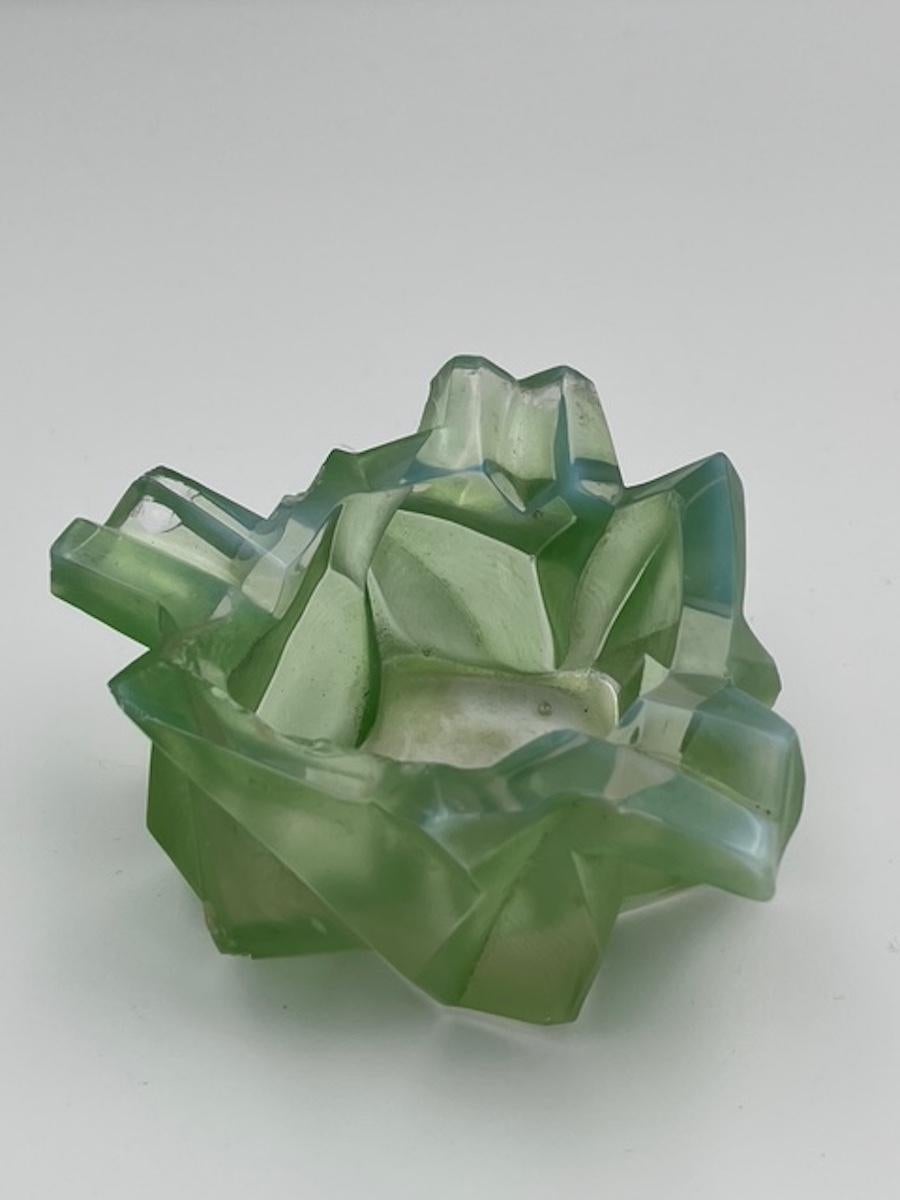 Early 20th Century Jade Green Ruba Rombic Ashtray For Sale