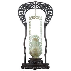 Antique Jade Hanging Vase