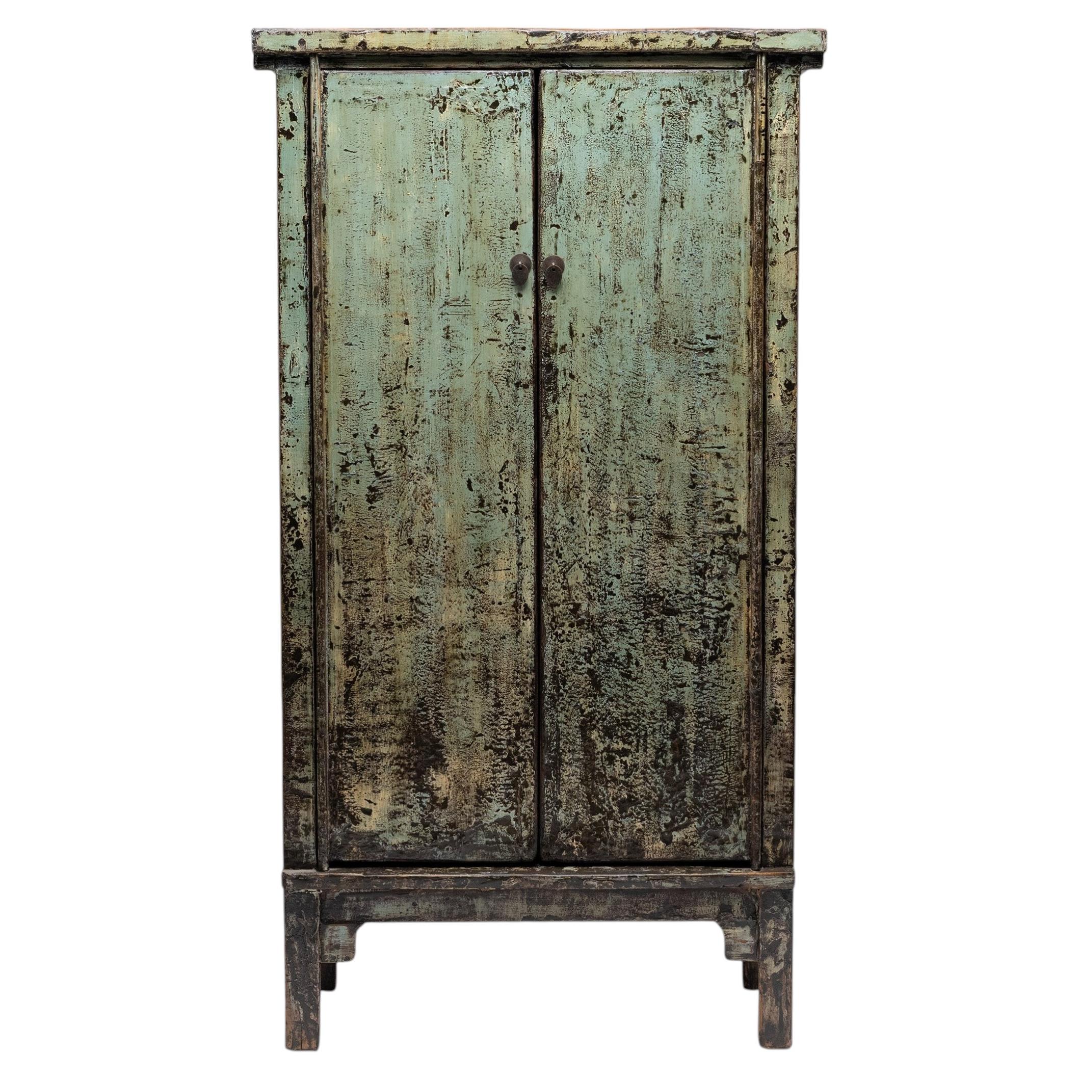 Jade Lacquer Chinese Dowry Cabinet, 19th Century