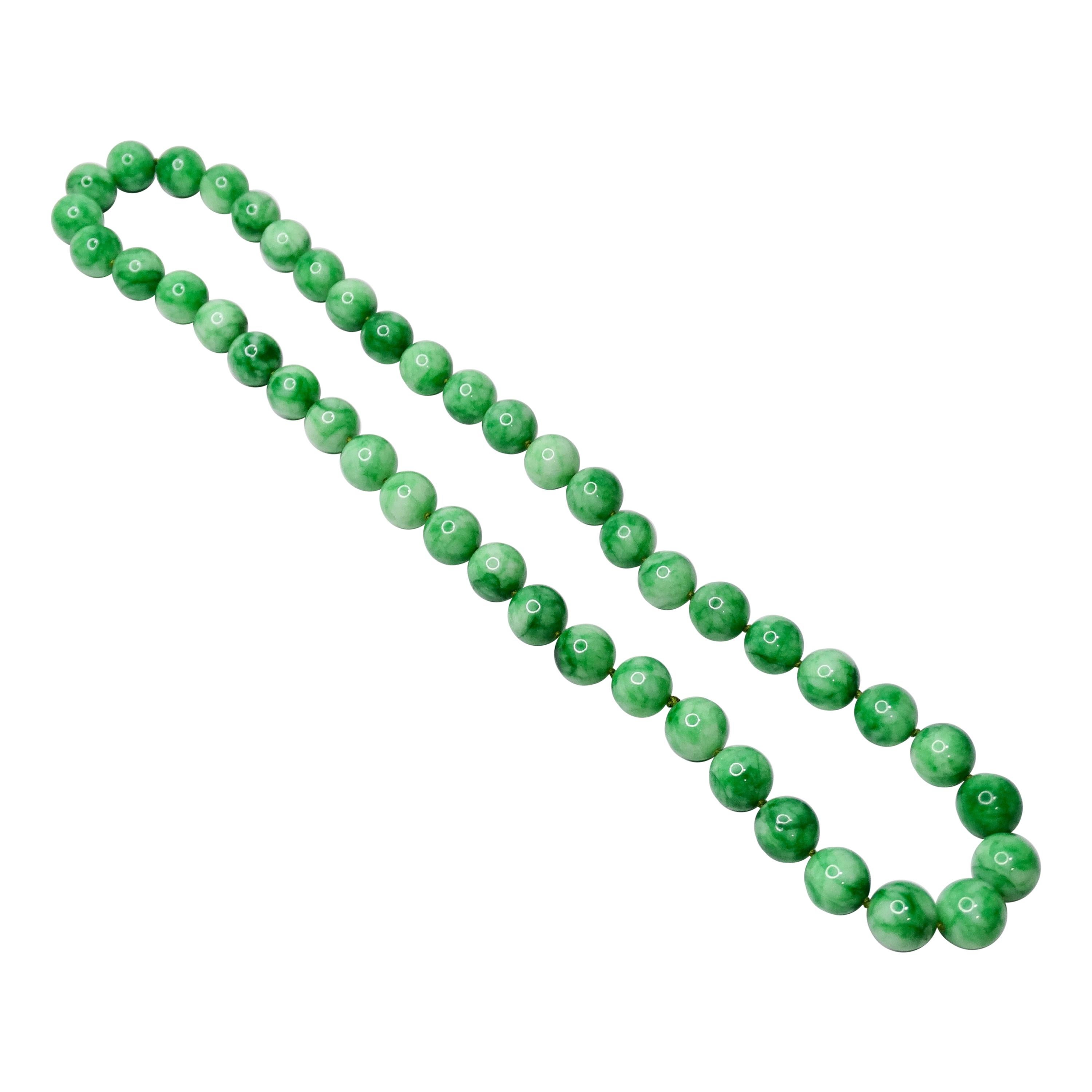Jade Bead Necklace at 1stDibs