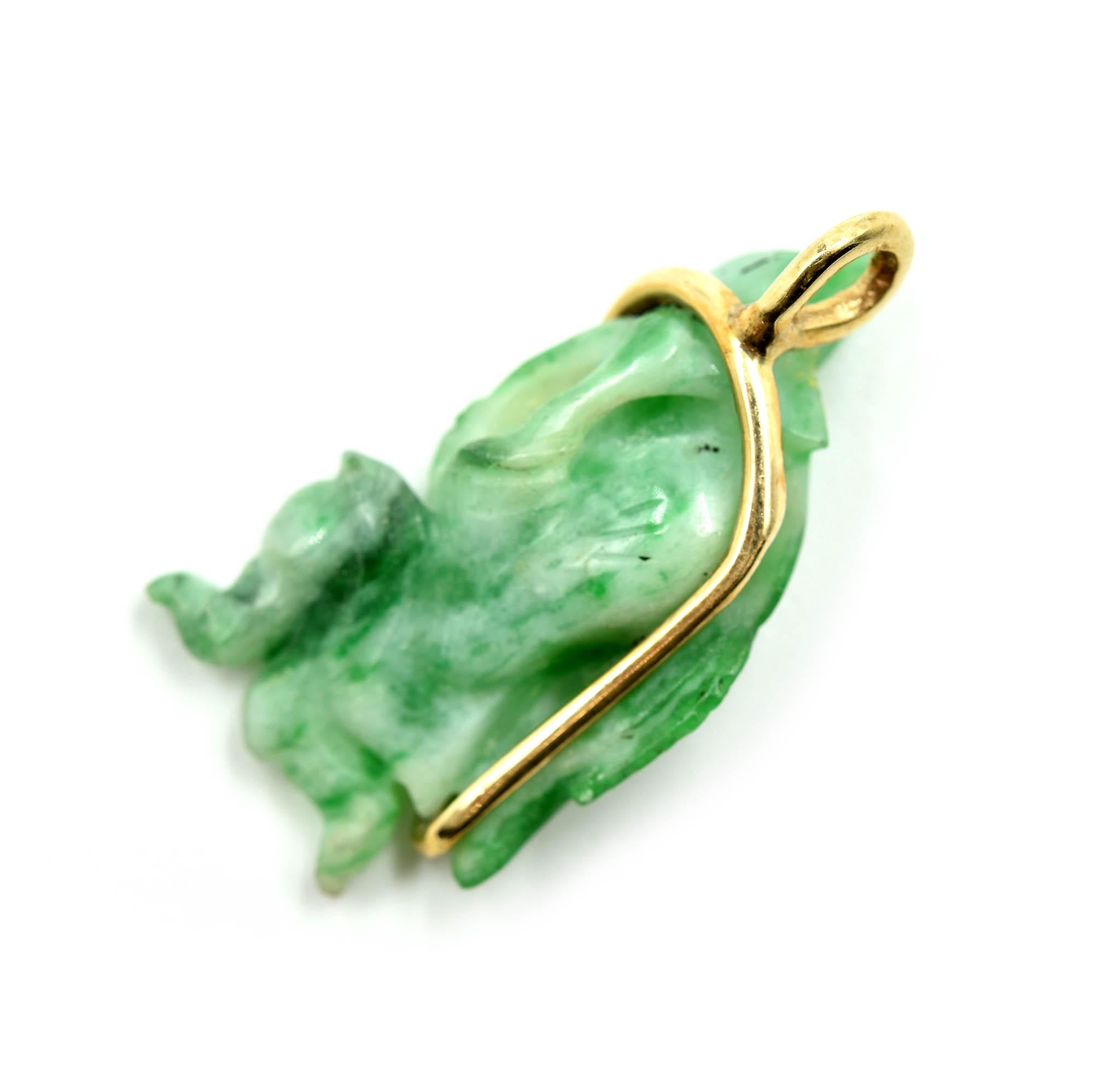 Jade Monk Pendant In Excellent Condition In Scottsdale, AZ